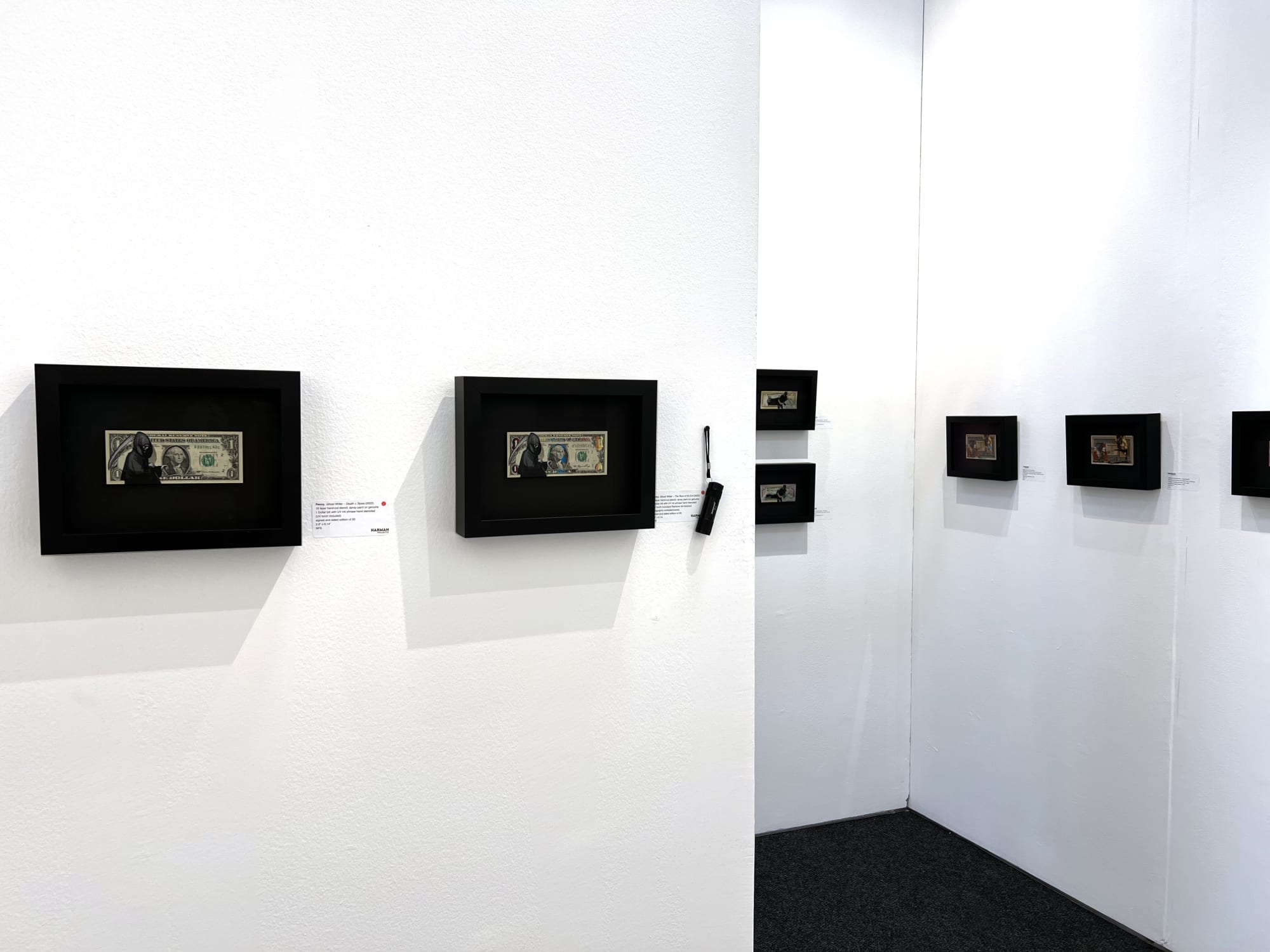 Installation image from Penny's booth at Art on Paper