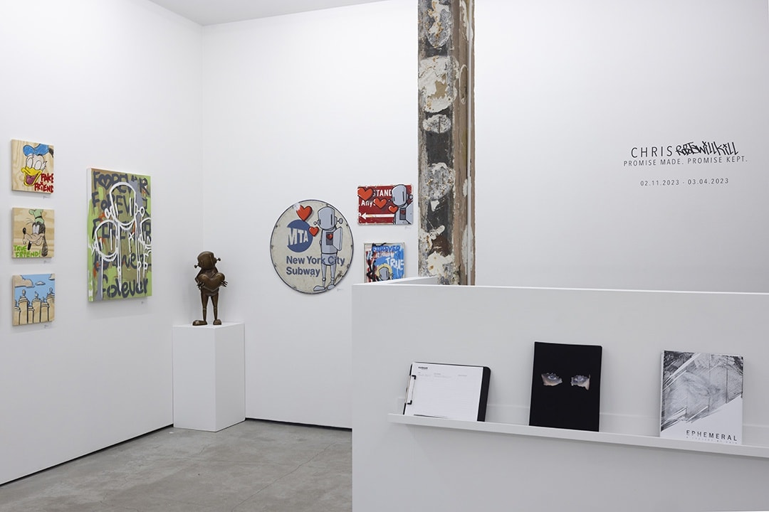 Installation image of ChrisRWK exhibition