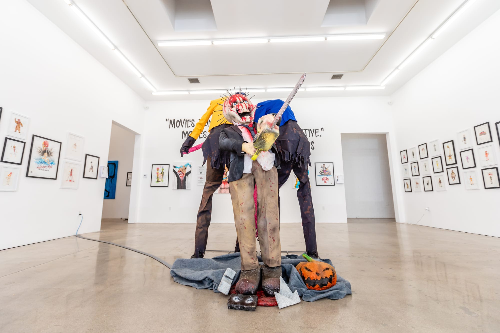 Installation image of Alex Pardee's exhibition at Harman Projects Los Angeles