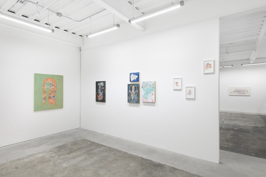 Installation view of artist duo KeFe's show Music Island at Harman Projects San Francisco.