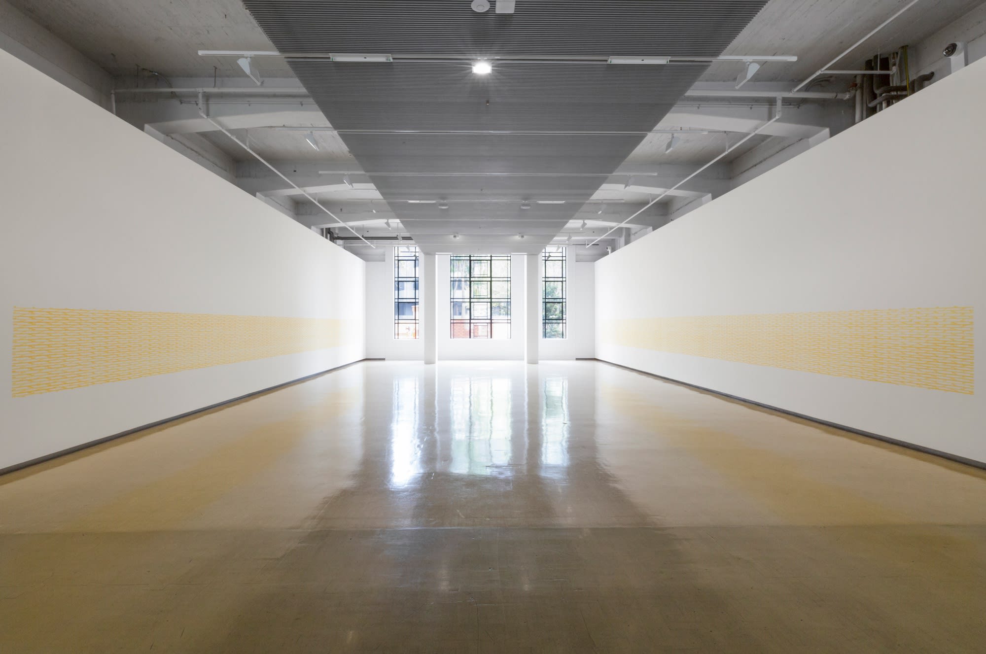 Simon Morris Walking Drawing, 2022 In Room of Time exhibition at City Gallery, Wellington Image by Cheska Brown