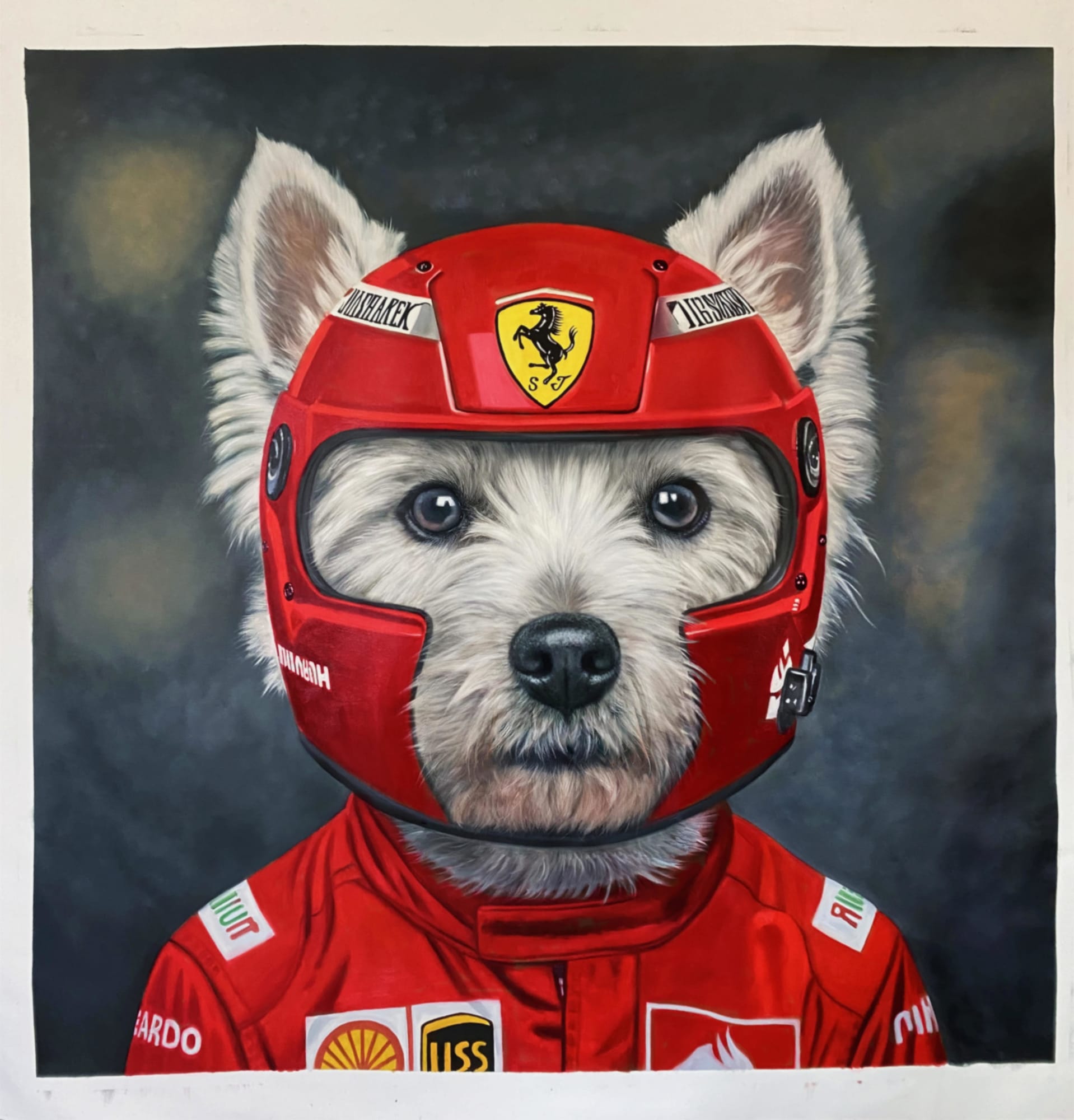 "The F1 Scuderia Westie Racing Terrier" (2025) - $5,000