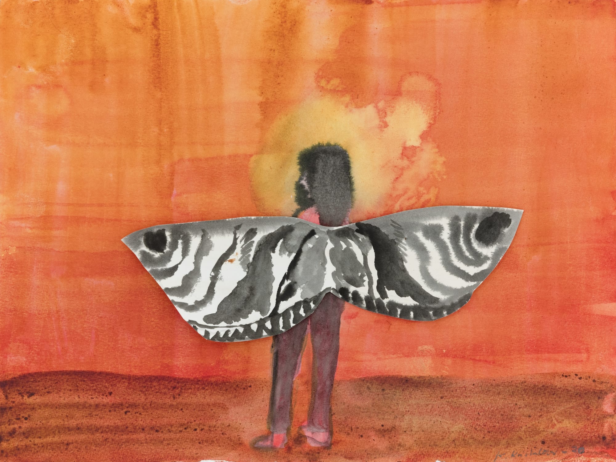 Klara Kristalova Jag hade vingar / I Used to Have Wings, 2020 Watercolour and ink on paper, 24 x 32 cm