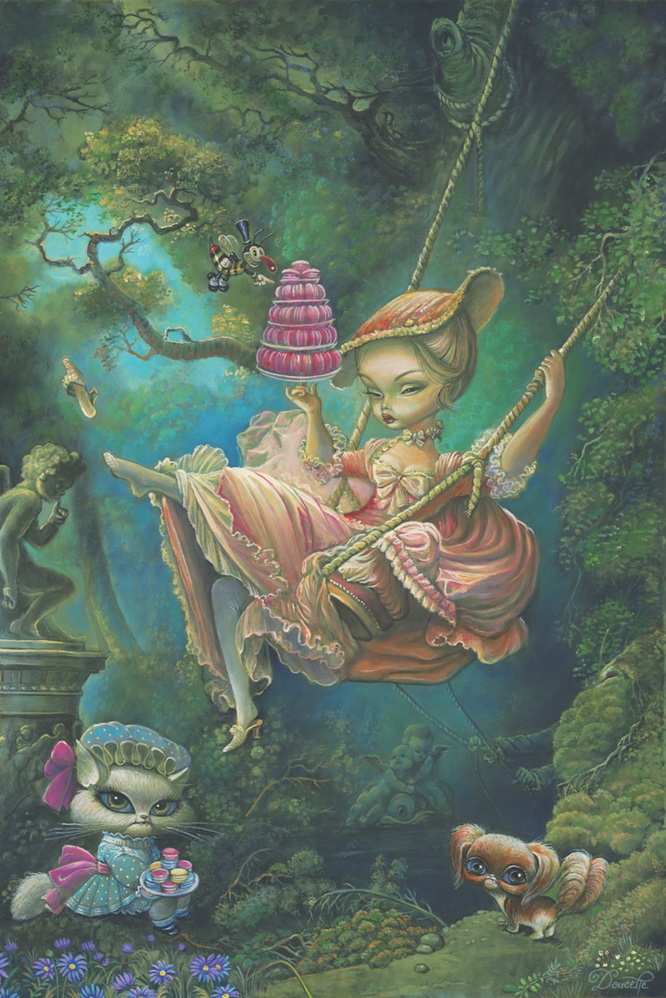 Bob Doucette Musette Takes The Swing Acrylic on Canvas 36x24 in