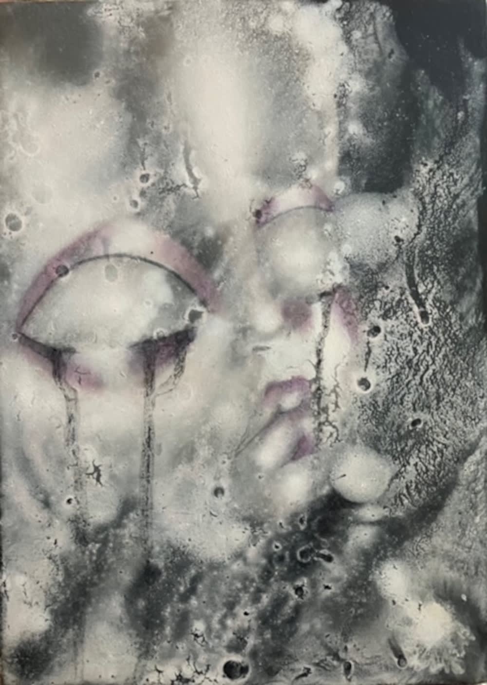 Daerb Teews Blind Love 1 Oil on Panel 7x5 in