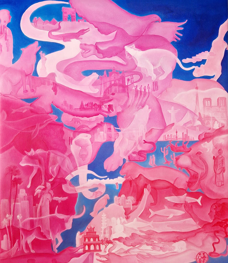 Delta NA Catching the Flow Oil on Canvas 70x60 cm