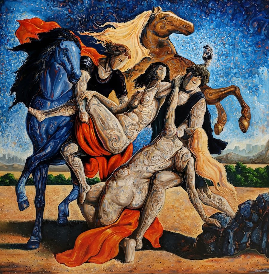 Darwin Leon The Rubenesque Paradox Oil on Canvas 36x36 in