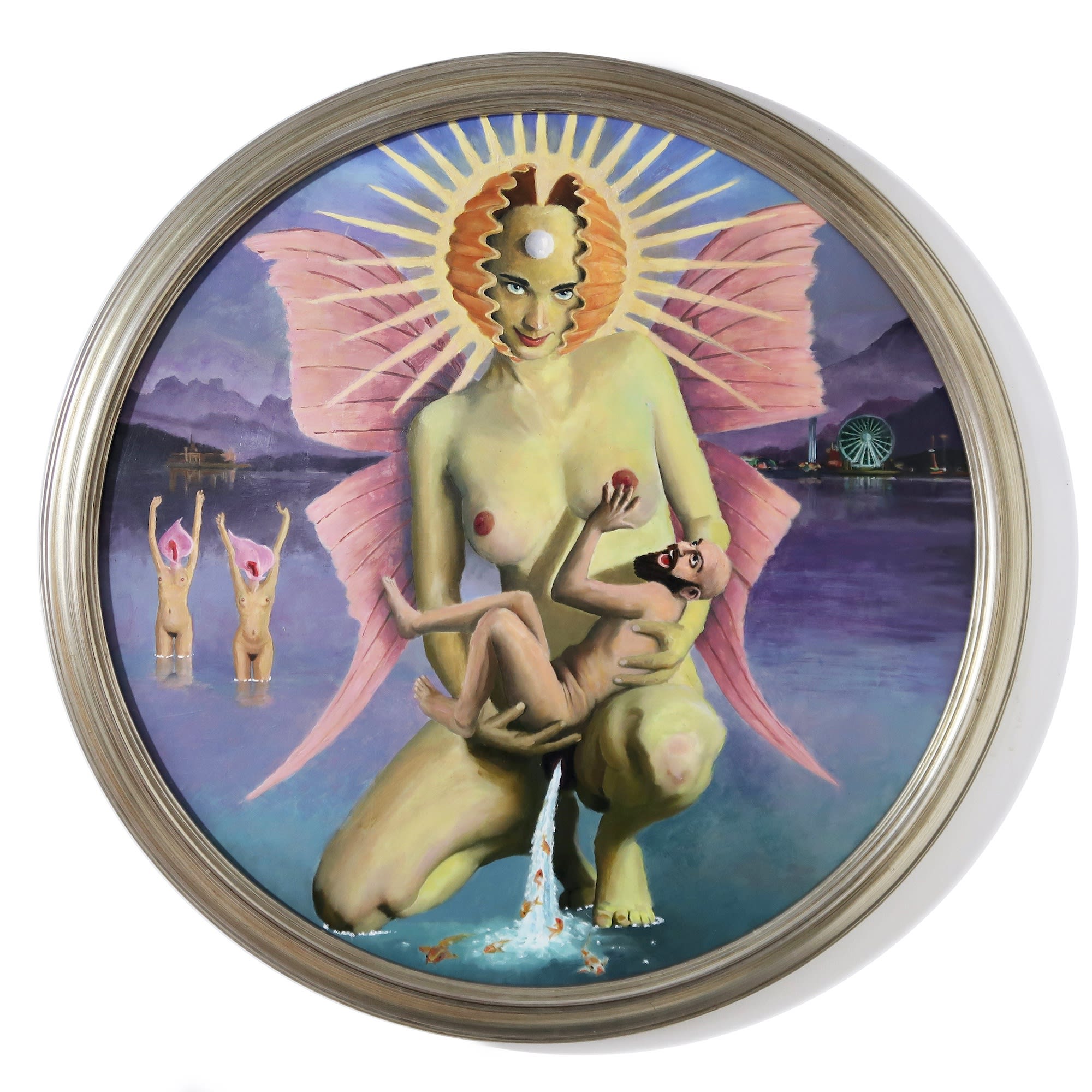 Kevin Kuenster Aphrodite Cold Wax on Panel 24x24 in