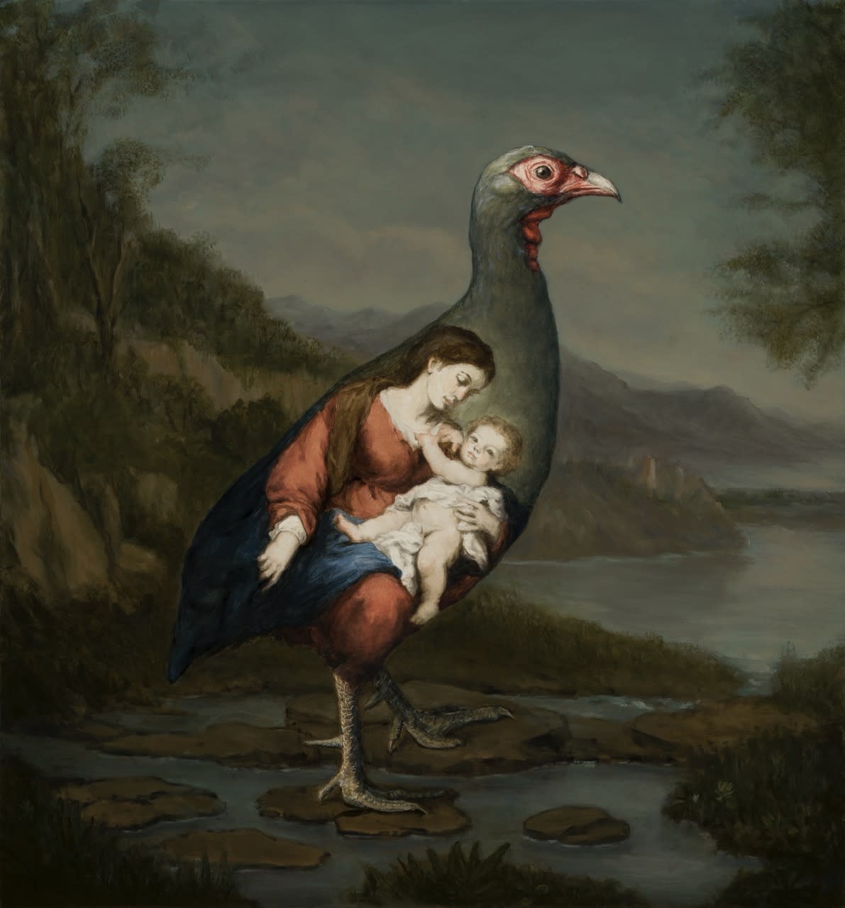 Carolynda Macdonald Safe Passage Oil on Panel 17x16 in