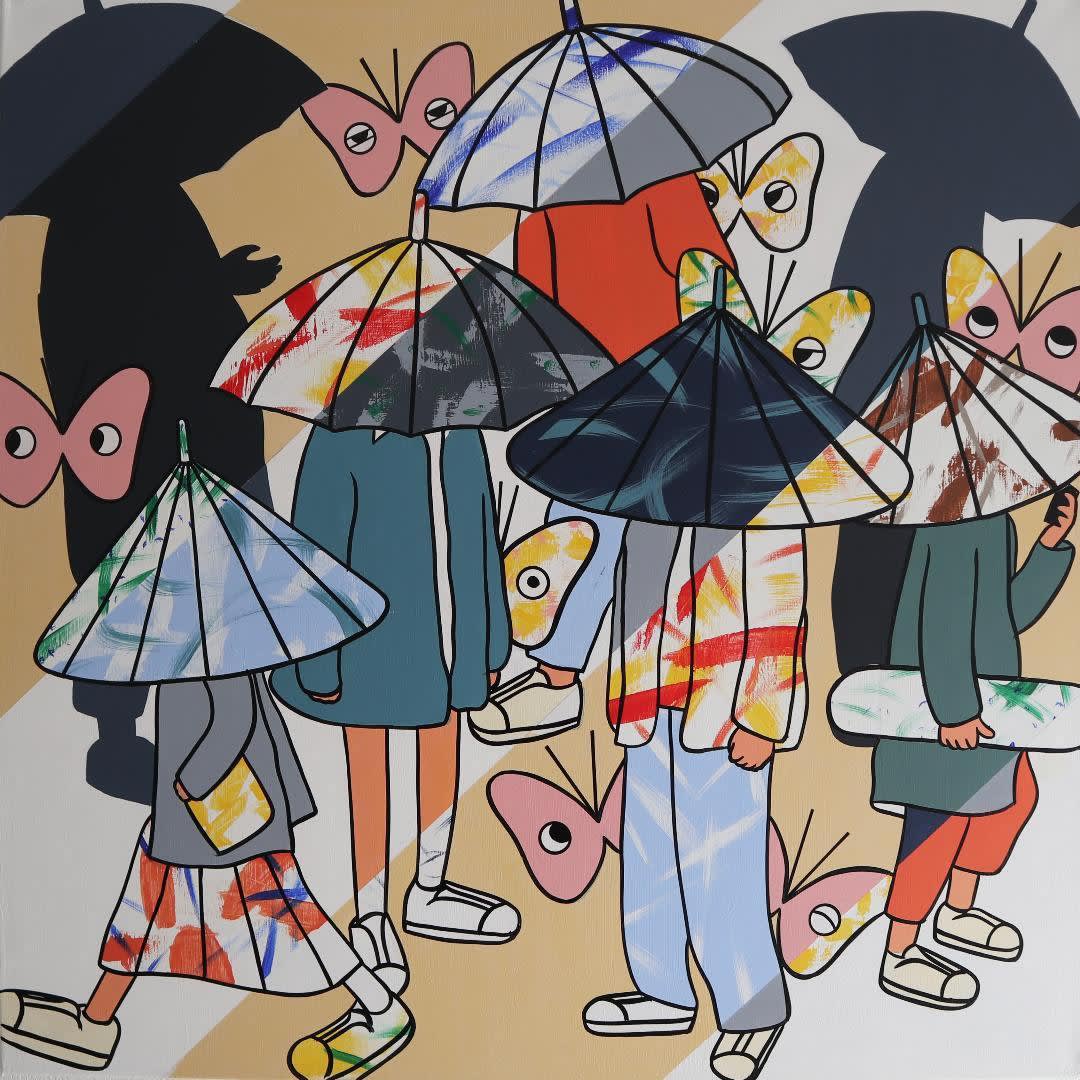 Leo Yamada No Title Acrylic on Canvas 80x80 cm