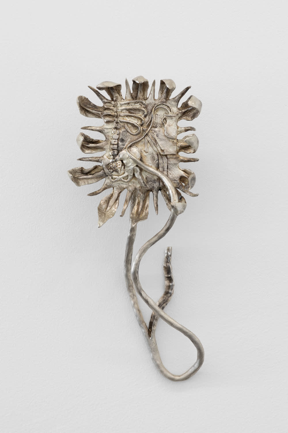 ASMA The Breeder, 2019 Silver coated bronze cast sculpture 37.5 x 16 x 10 cm (14.76 x 6.29 x 3.94 in)