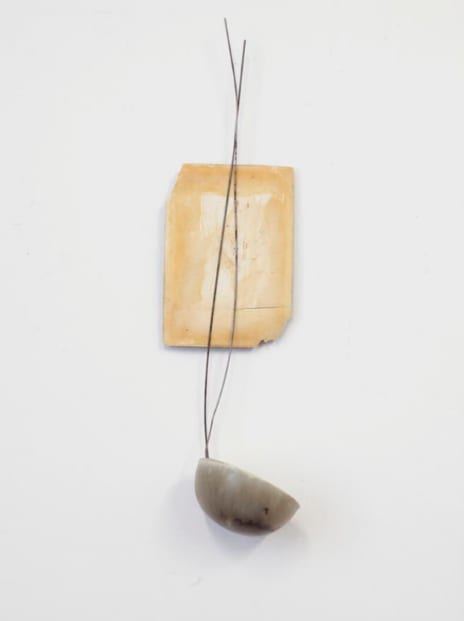 Moch Hahn Flags, 2018 Metal, found photo, urethane, plastic and magnet 48 x 13 x 10.5 cm (19 x 5 x 4.5 in)