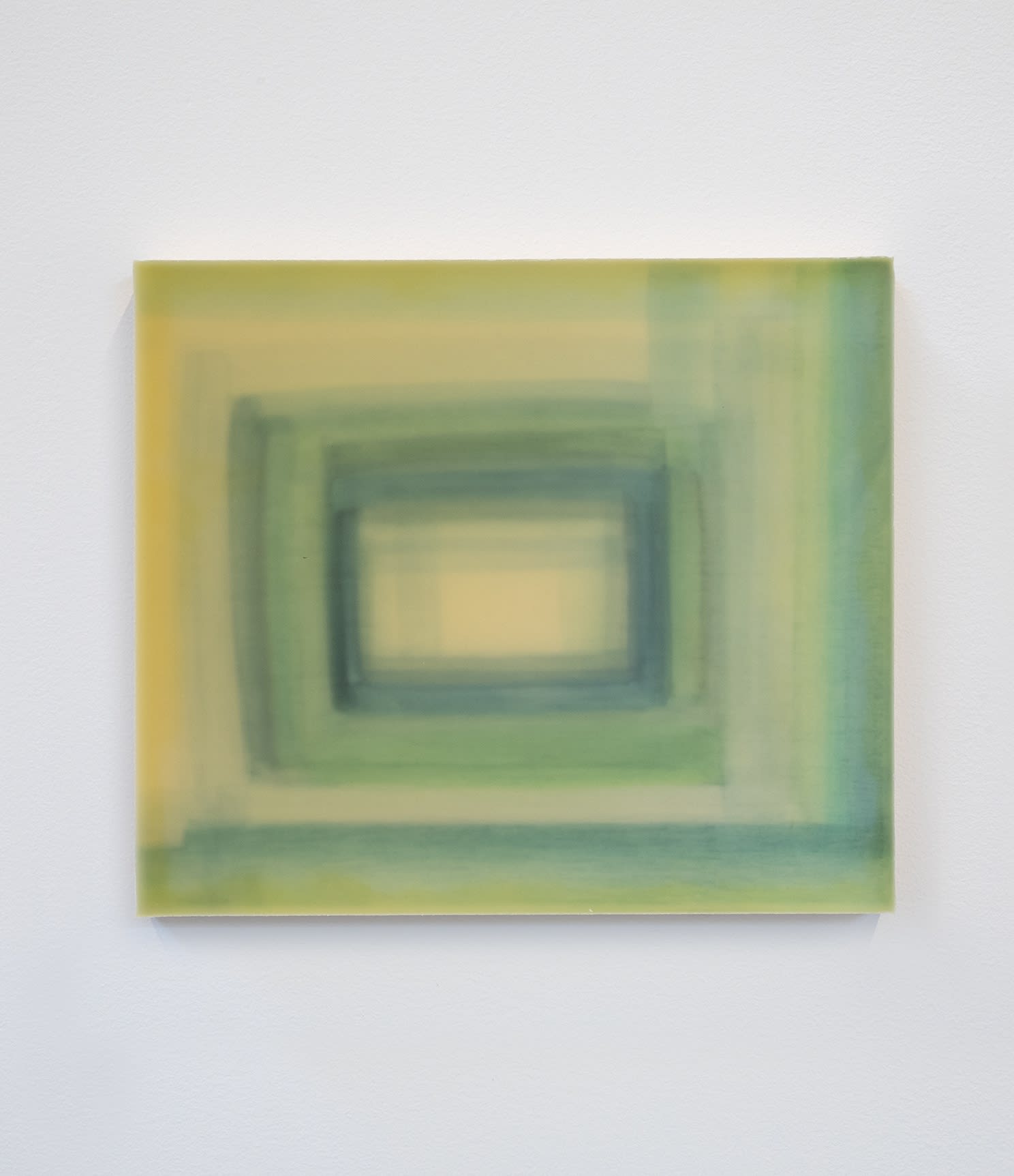 Manuela Garc&iacute;a De la serie En la superficie n&uacute;mero uno, 2022 Encaustic and watercolor on wood 24 x 28 x 3.3 cm (9.45 x 11.02 x 1.30 in)