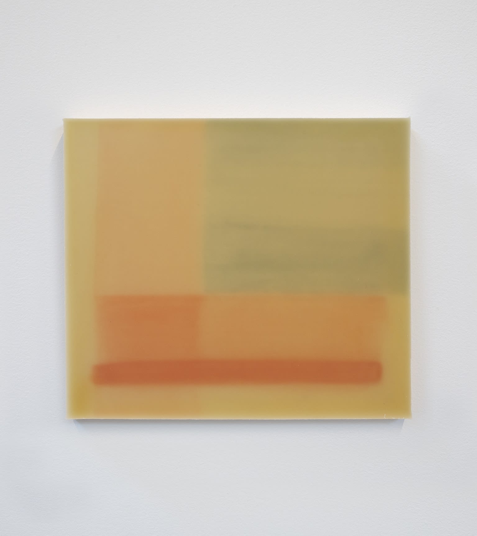 Manuela Garc&iacute;a De la serie En la superficie n&uacute;mero cuatro, 2022 Encaustic and watercolor on wood 24 x 28 x 3.3 cm (9.45 x 11.02 x 1.30 in)