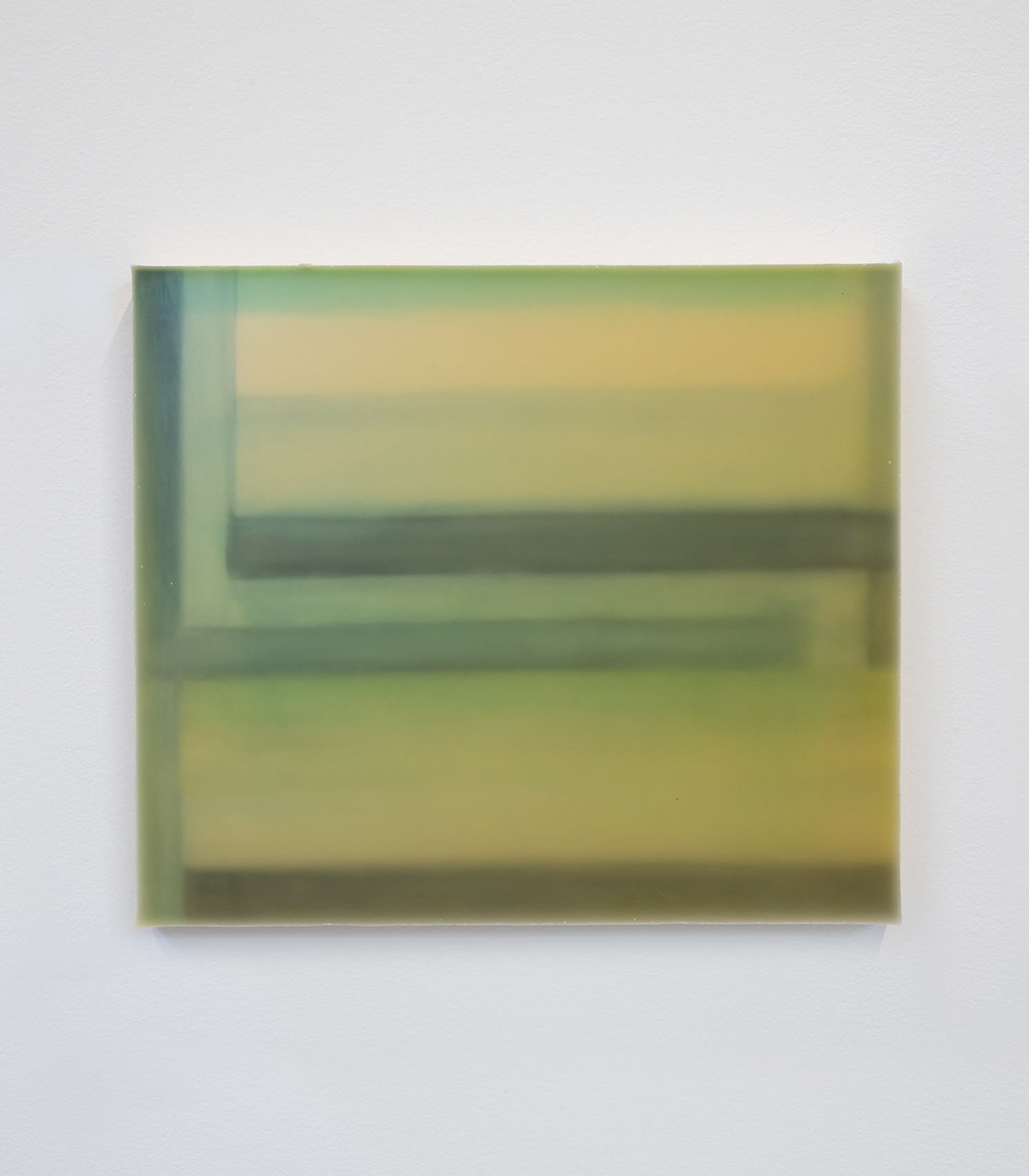 Manuela Garc&iacute;a De la serie En la superficie n&uacute;mero cinco, 2022 Encaustic and watercolor on wood 24 x 28 x 3.3 cm (9.45 x 11.02 x 1.30 in)