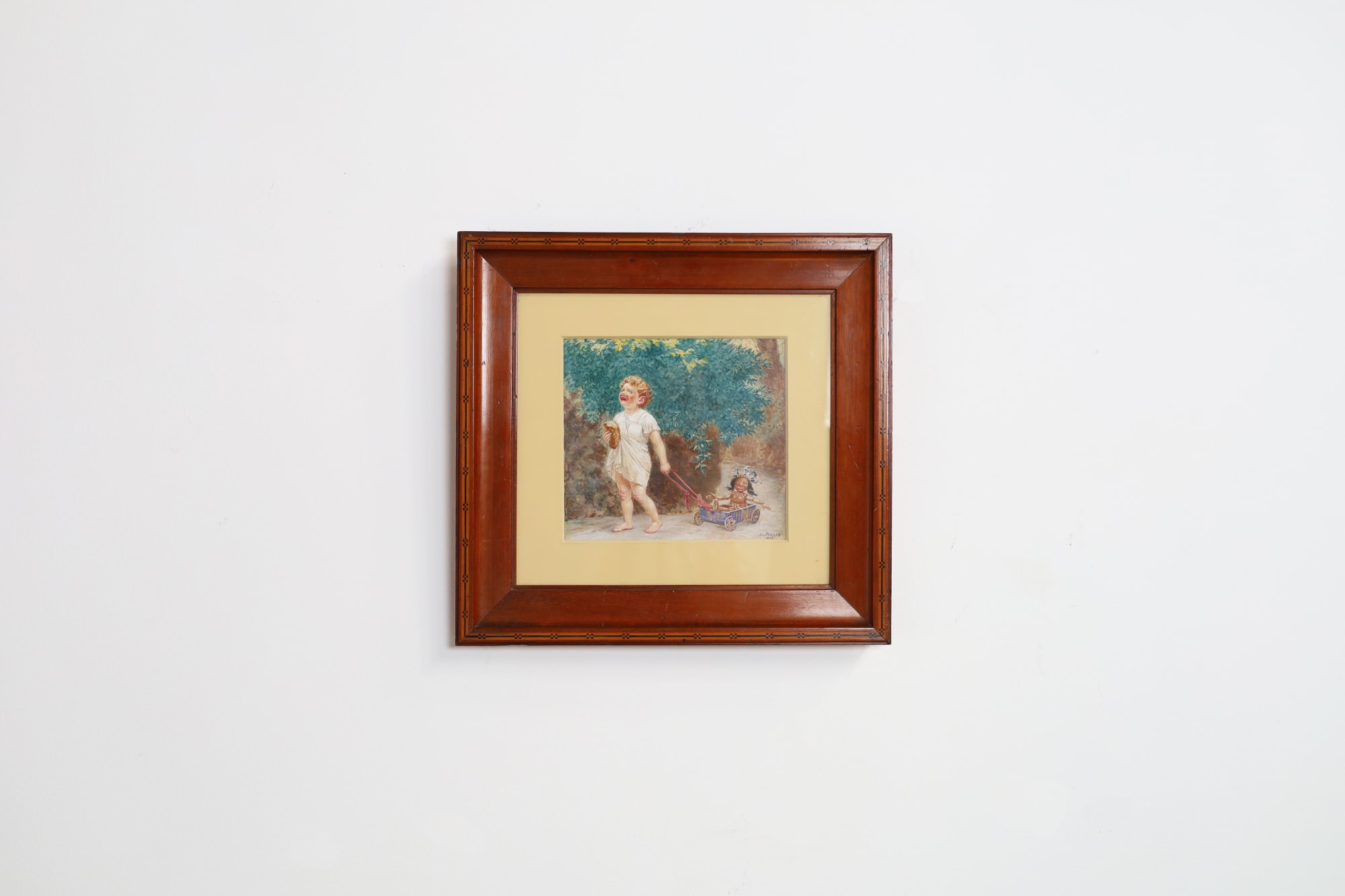 Julio Ruelas Niña Llorando , 1905 Watercolor on Paper 35.1 x 37 x 1.8 cm (13.81 x 14.56 x 0.70 in)