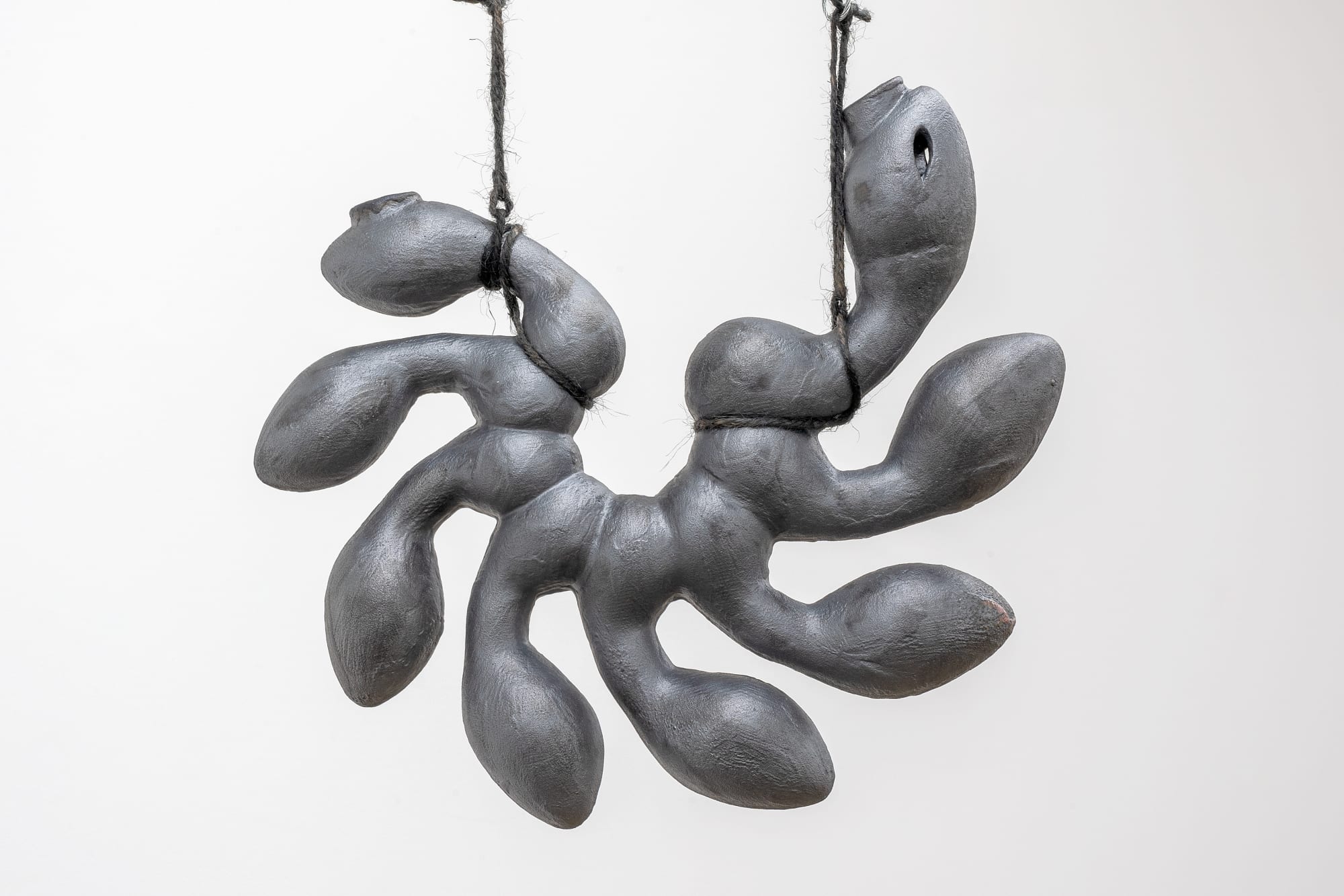 Vica Pacheco Oruga Ceniza, 2021 Hydraulic Flute High Temperature Ceraimc 25 x 29 x 3 cm (9.8 x 11.4 x 1.2 in)