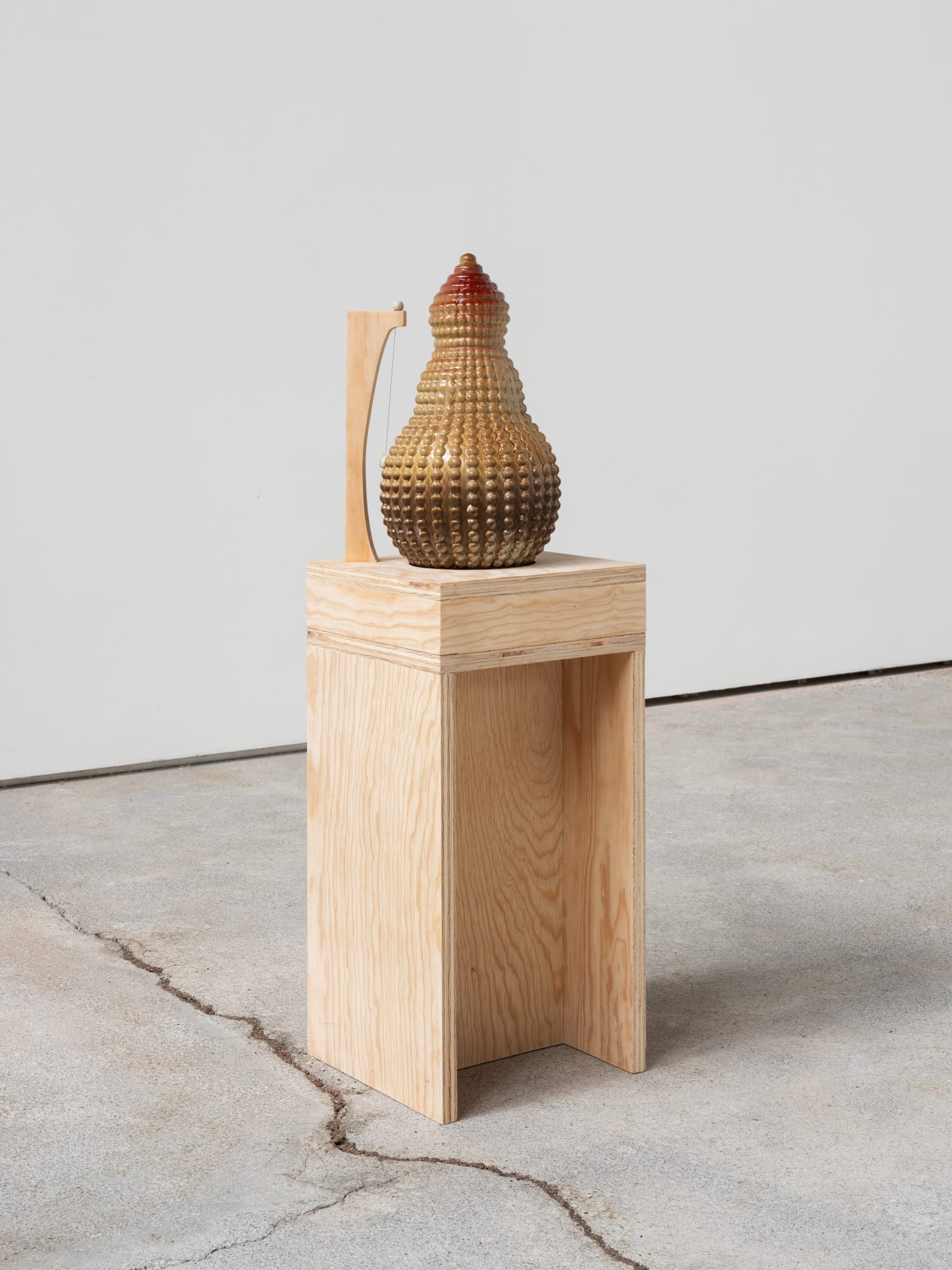Vica Pacheco Antera, 2024 Ceramic and wood base 73 x 22 x 22 cm (28.7 x 8.7 x 8.7 in)