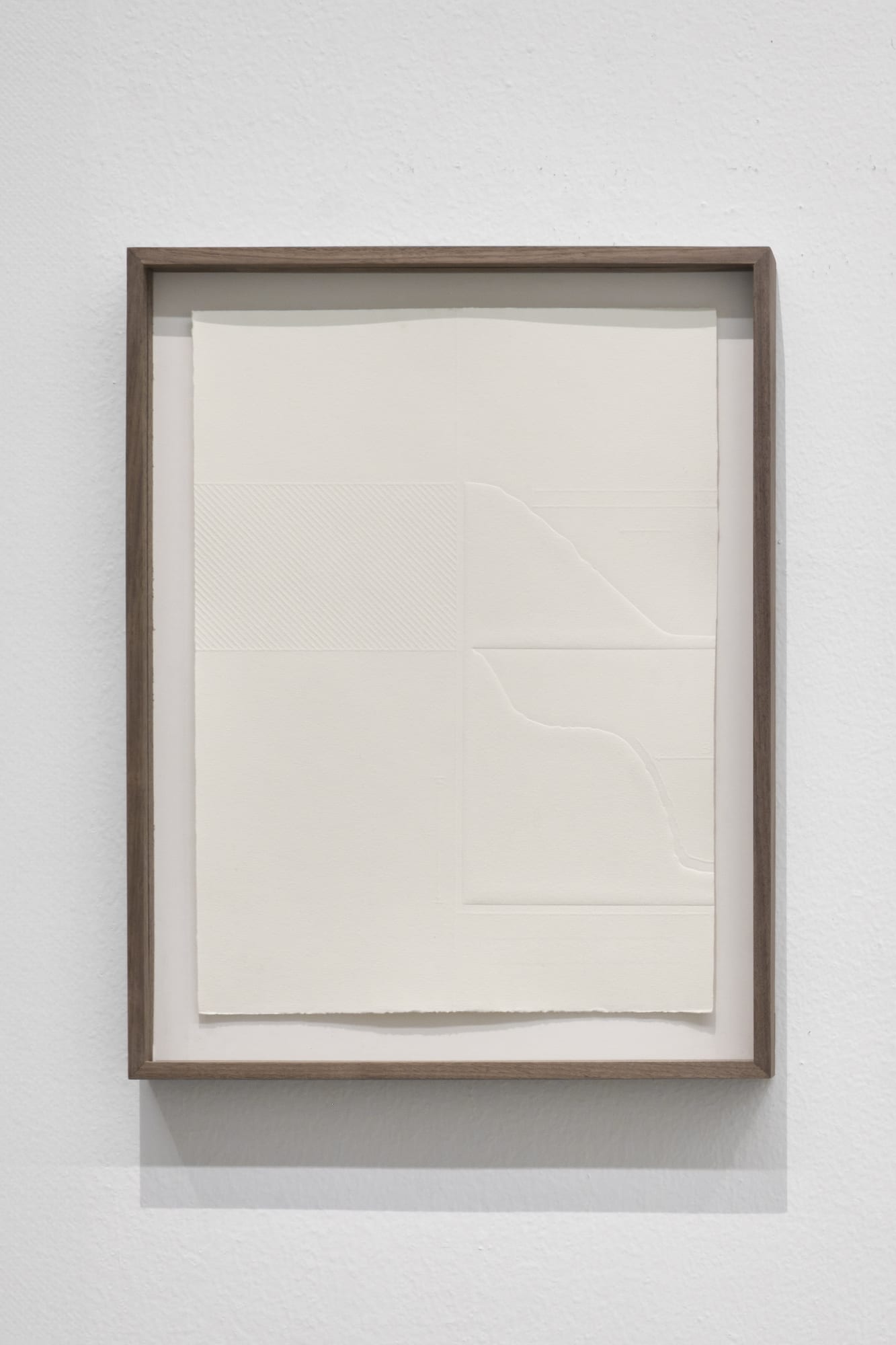 Federico P&eacute;rez Villoro Rio Ausente 12 (Indibidual piece), 2024 Rellef (embossed) on cotton paper 47.5 x 37.2 x 4 cm 18.5 x 14.57 x 1.57