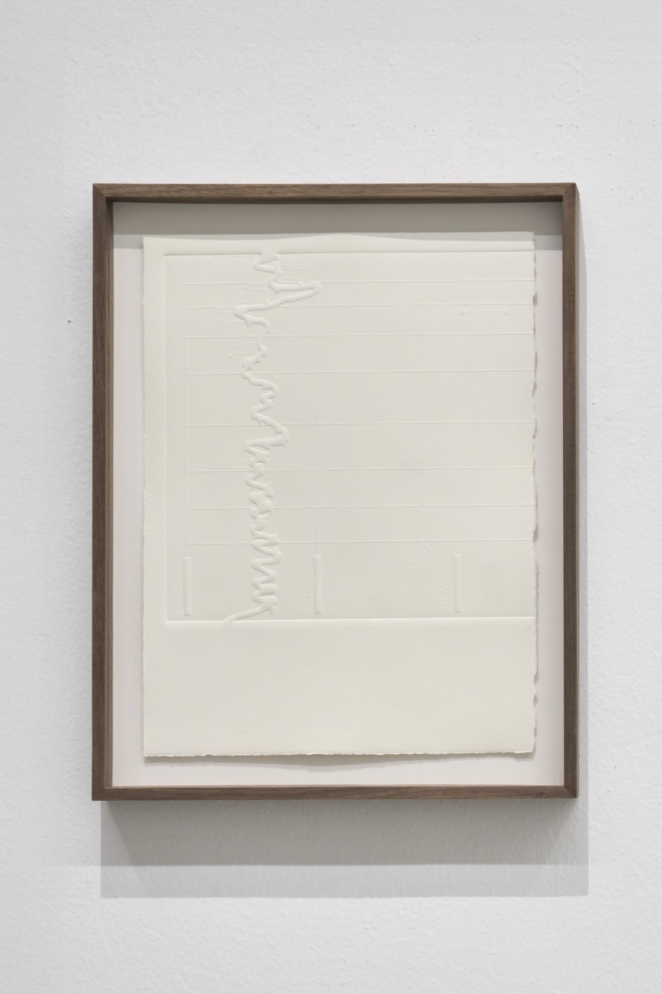 Federico P&eacute;rez Villoro Rio Ausente 8 (indidual piece), 2024 Rellef (embossed) on cotton paper 47.5 x 14.57 x 4 cm 18.5 x 14.57 x 1.57