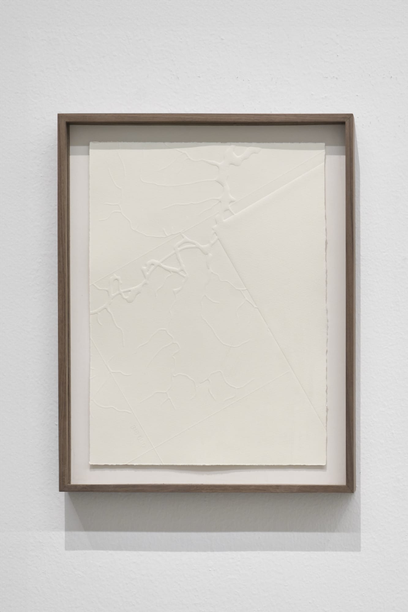 Federico P&eacute;rez Villoro R&iacute;o Ausente 5 (Individual piece), 2024 Relief (embossed) on cotton paper 47.5 x 37.2 x 4 cm (18.5 x 14.57 x 1.57 in)