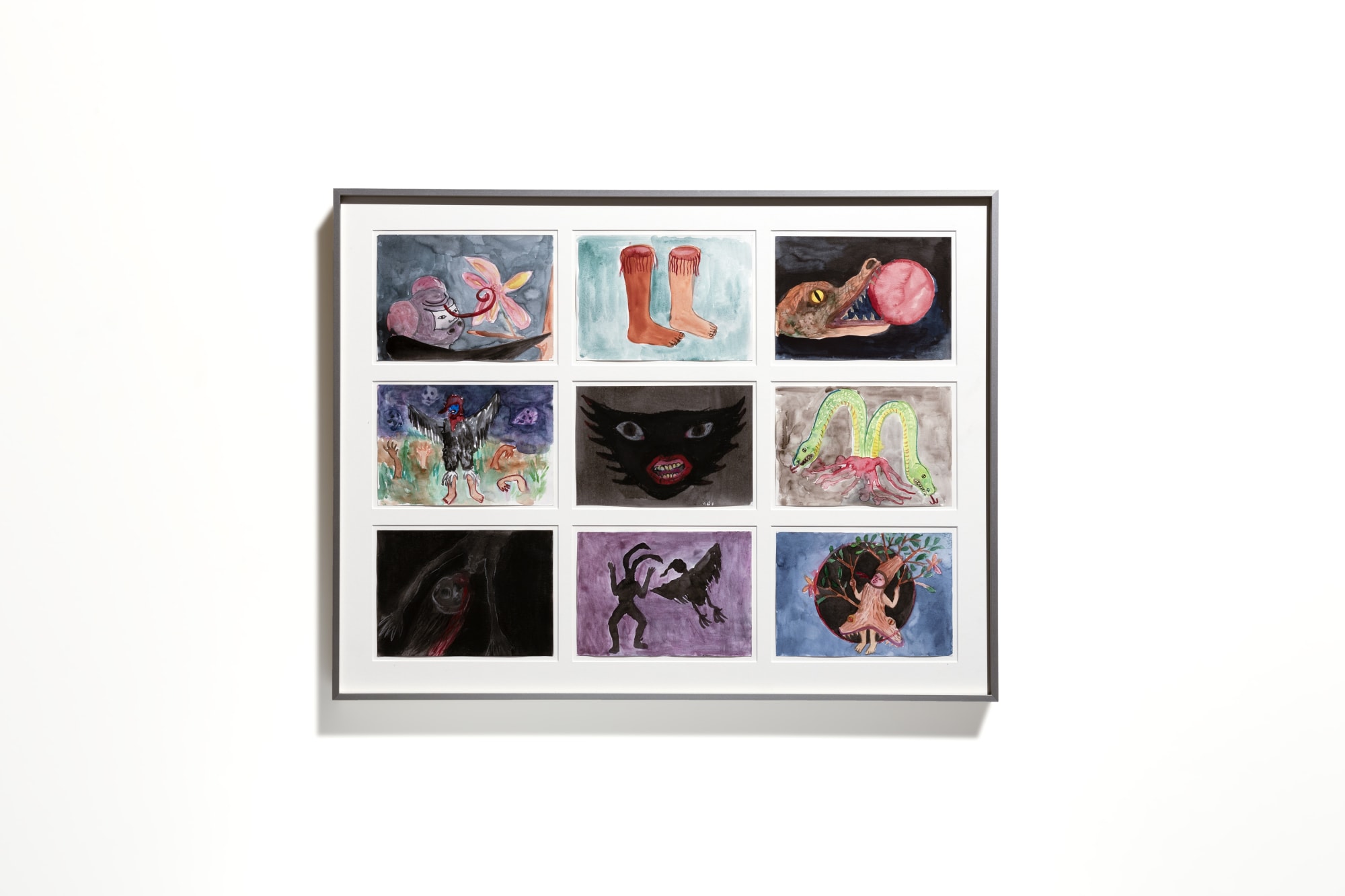 Naomi Rincón Gallardo Scenes and Characters of Eclipse, 2023 Watercolor and ink on paper 60 x 79 x 3 cm (23.43 x 30.91 x 1.22 in) (NRG-2023-14)