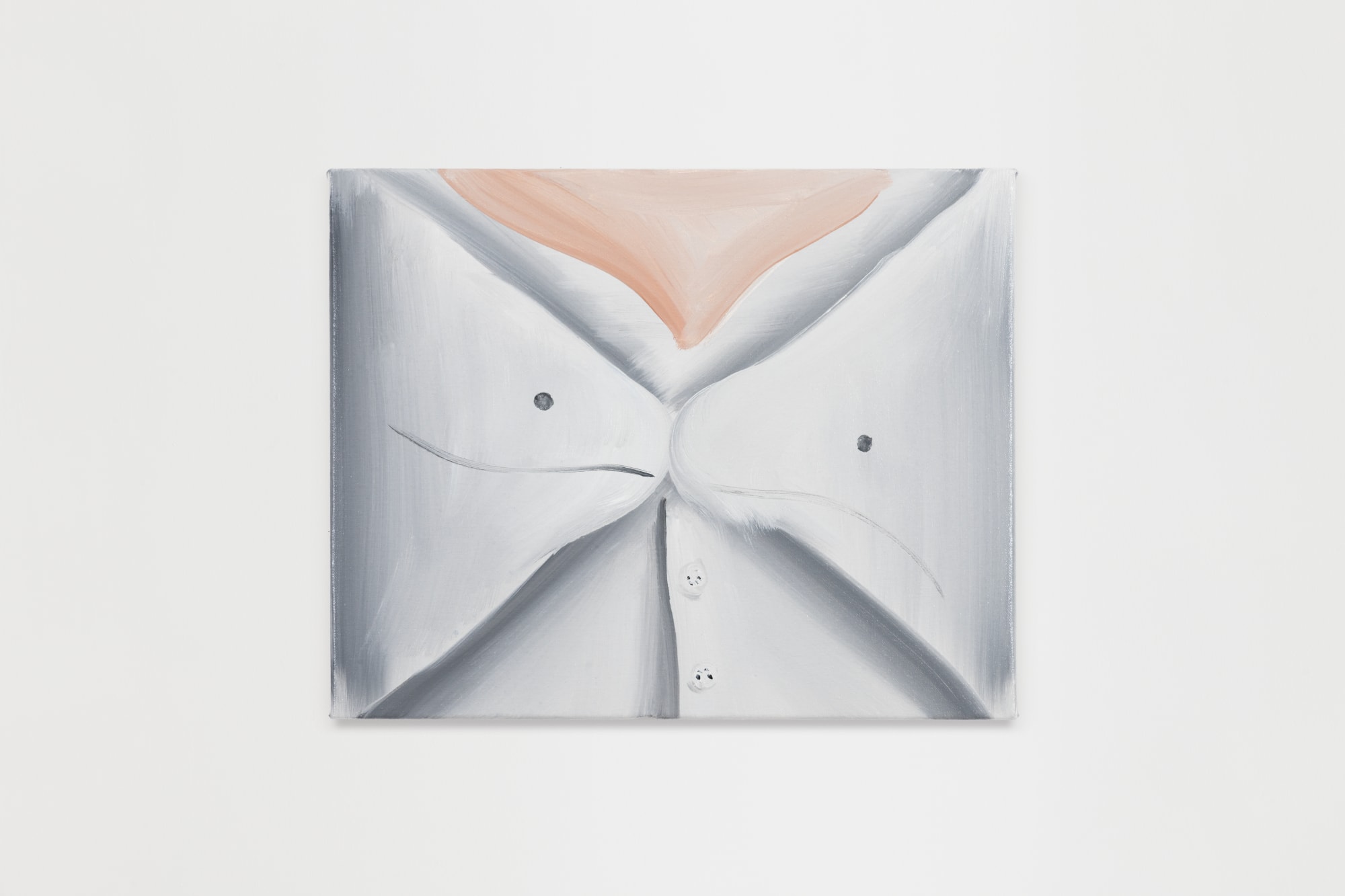 Jose Bonell Double Face, 2025 Oil and spray paint on linen 33 x 41 x 3 cm (13 x 18.1 x 1.2 in)