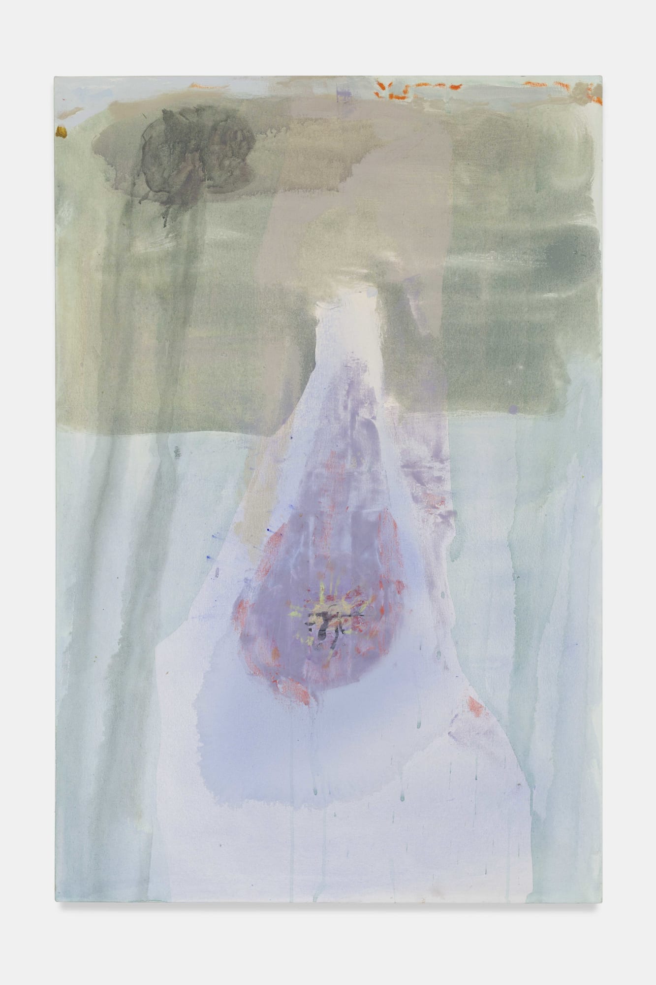 Mariana Paniagua que me llaman del transmundo, 2025 acrylic, oil, and encaustic on canvas 120 x 80 cm (47.2 x 31.5 in)