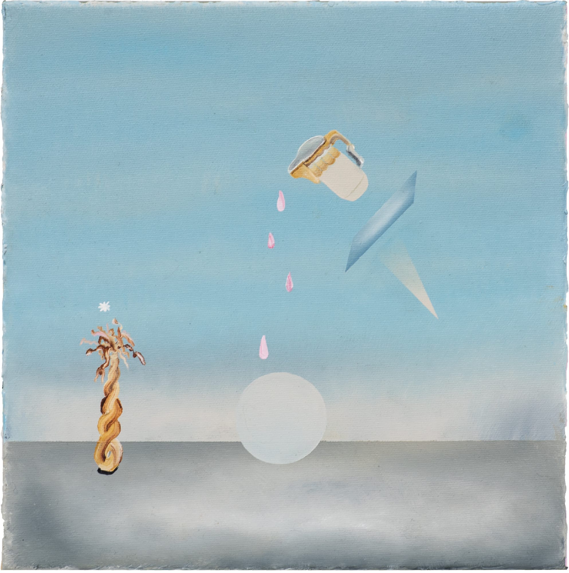 Rebecca Sharp A Hora do Planeta, 2023 Oil on canvas 9 7/8 x 9 7/8 in 25 x 25 cm