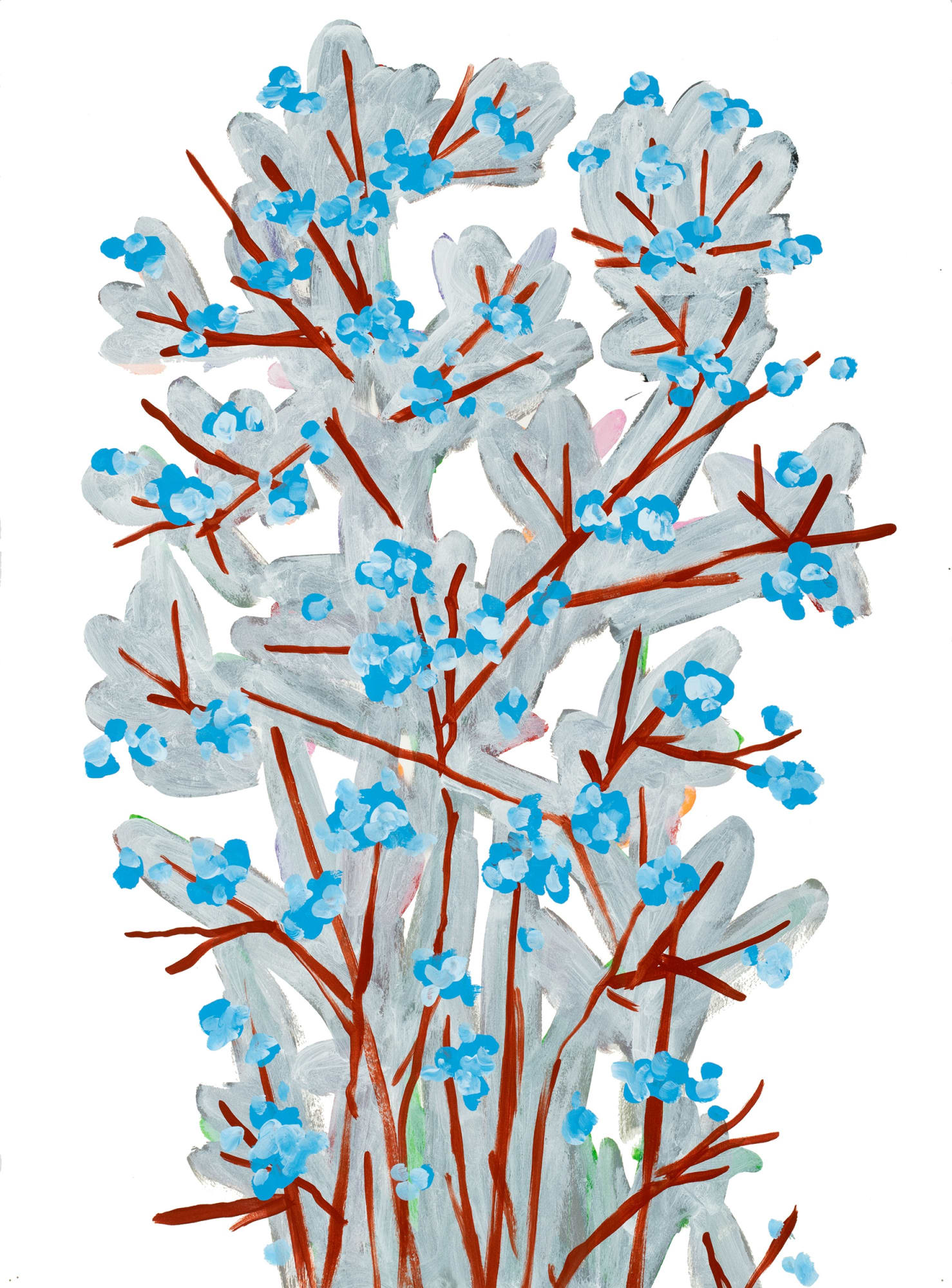 Michael De Feo Untitled, 2021 Acrylic on paper (Lenox 100) 30 x 22 in 76.2 x 55.9 cm