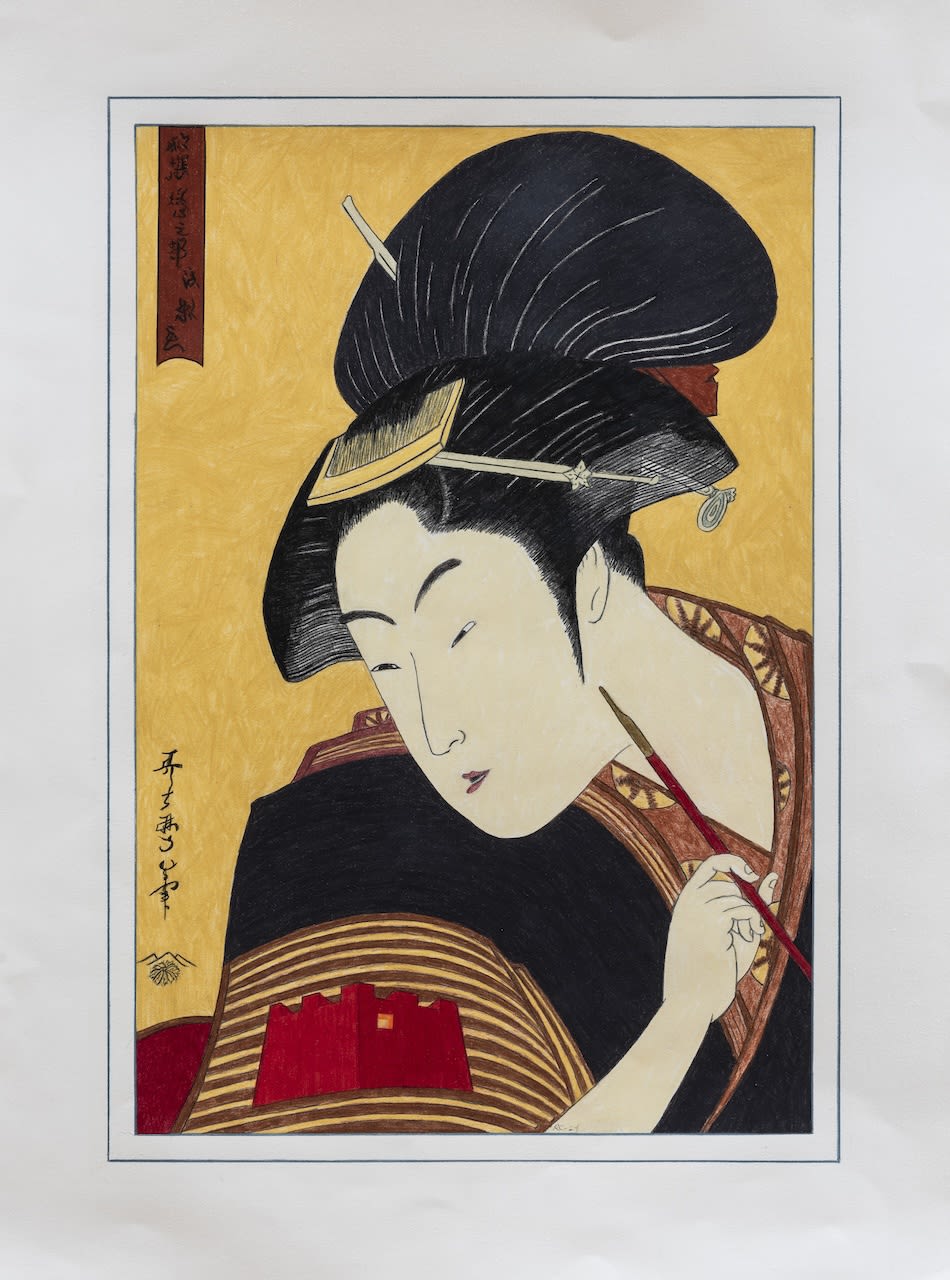 RICHARD CARTER Courtesan III, 2024 Mixed media on Arches paper 24 x 18 in