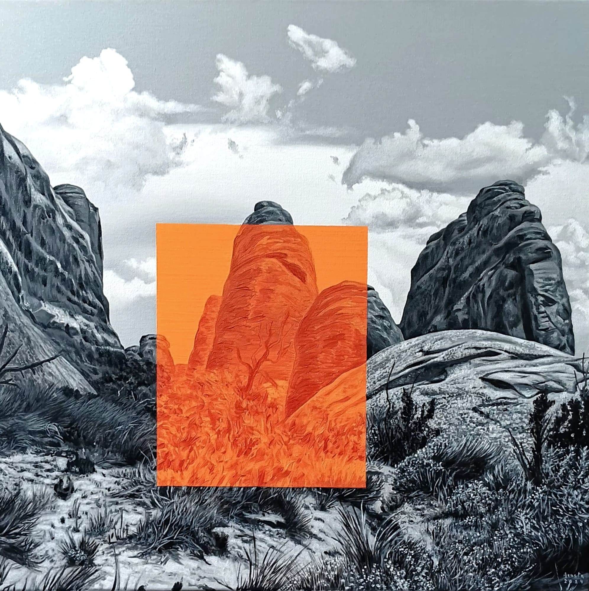 Marcos Acosta Portal, 2024 Oil on canvas 20 x 20 in 50.8 x 50.8 cm