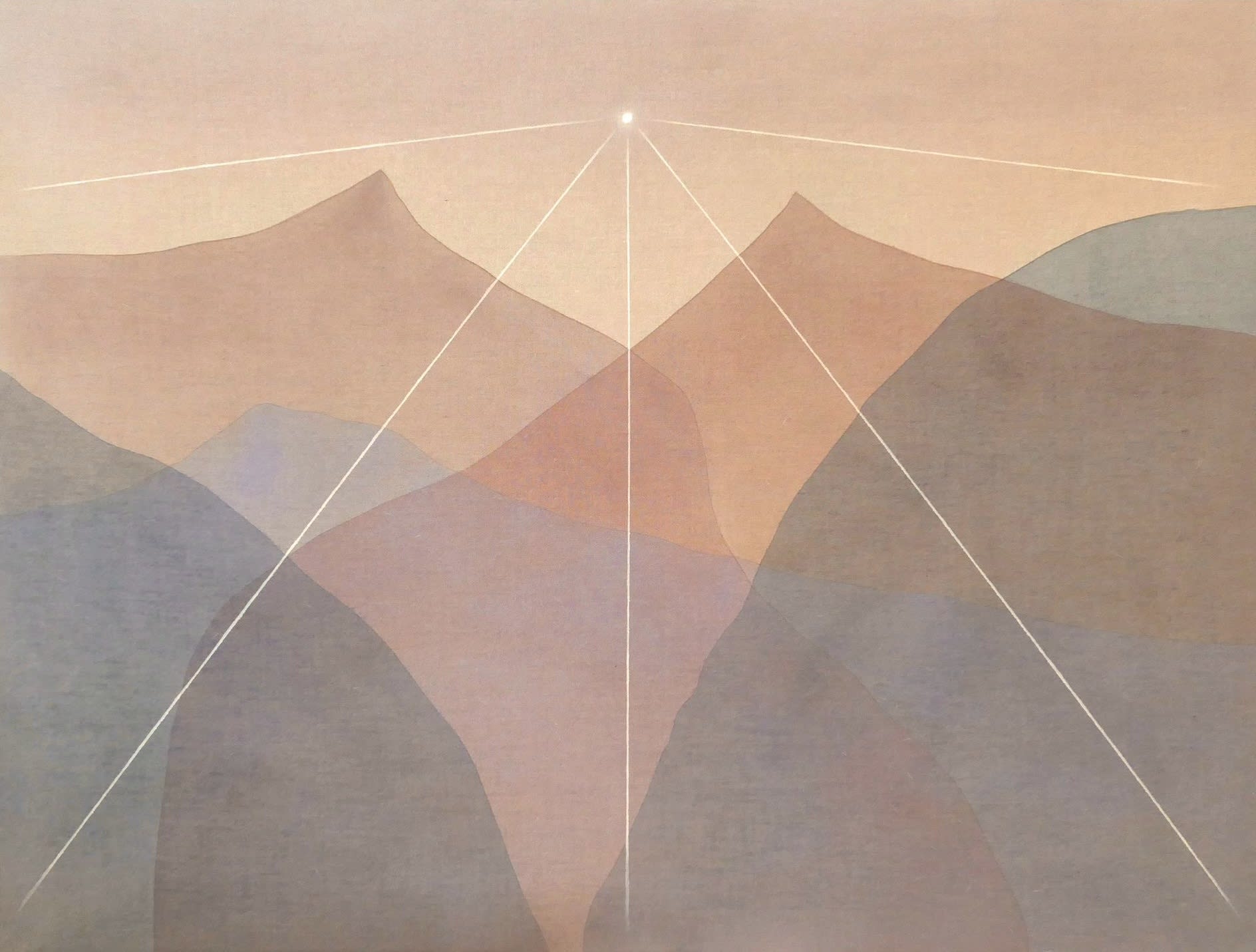 Rachel Garrard Purple Mountain, 2023 Rock powder pigment on Raw Linen 56 x 70 in 142.2 x 177.8 cm