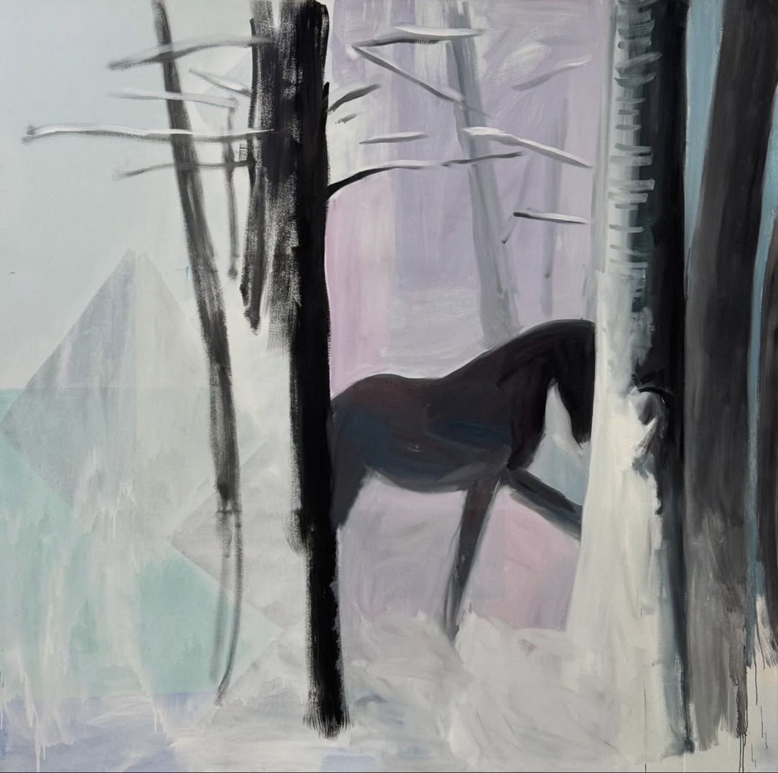 Maureen Dougherty Listening to the Mountain, 2025 Oil on canvas 70 x 70 in 177.8 x 177.8 cm