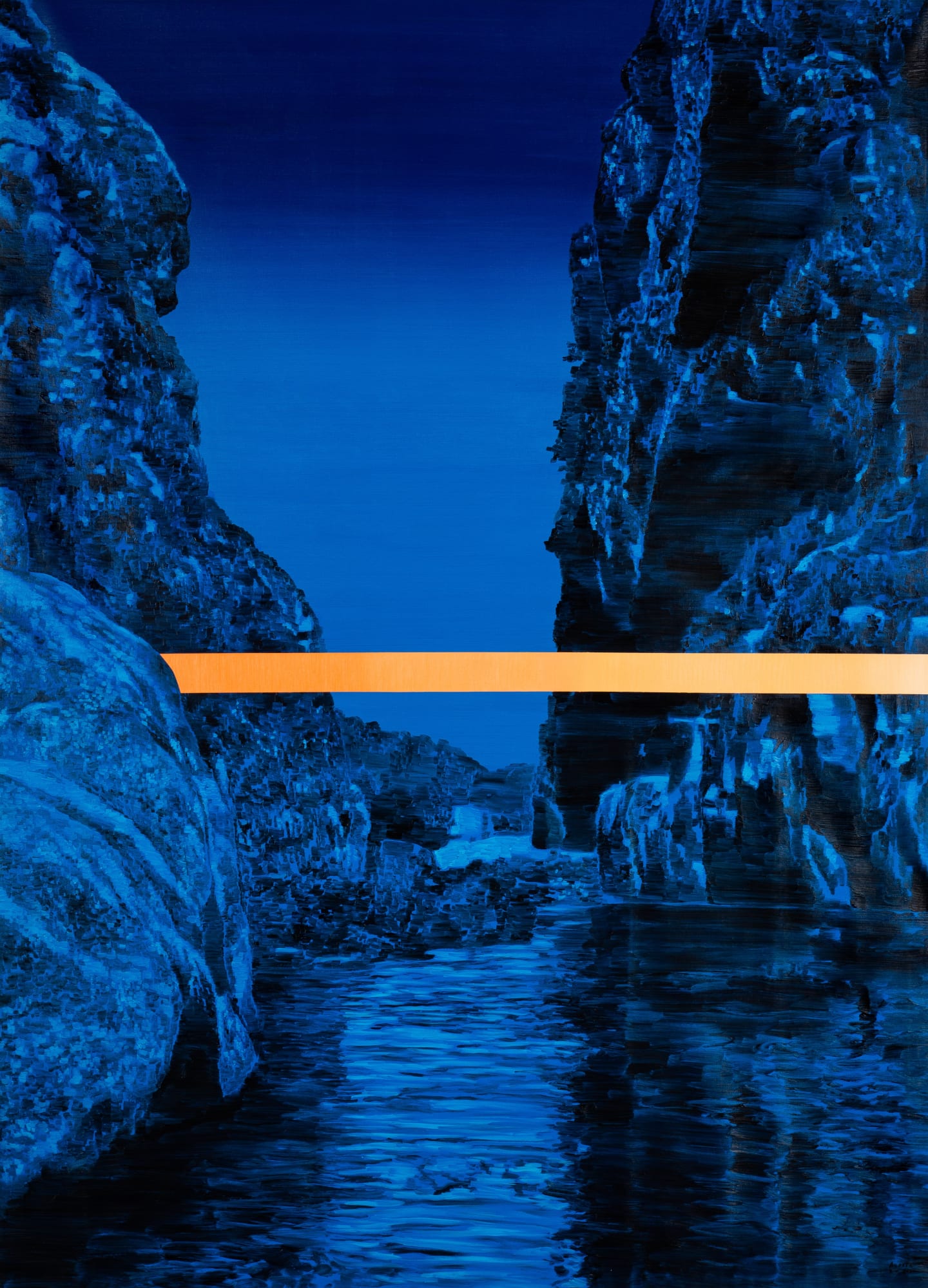 Marcos Acosta Blue Night l, 2021 Oil on canvas 65 x 47 in