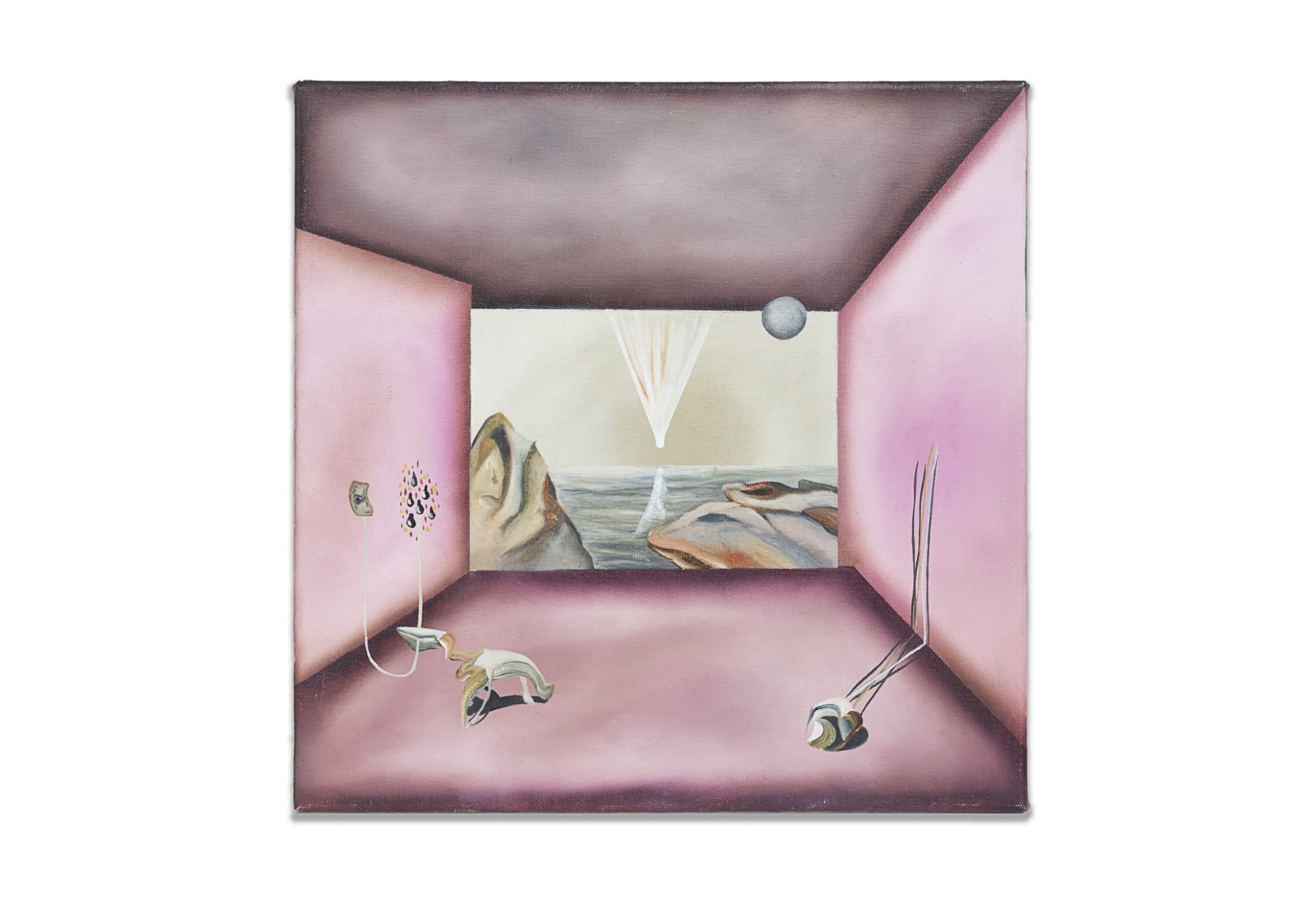 Rebecca Sharp The Troubling White, 2022 Oil on canvas 10 x 10 in 25.4 x 25.4 cm