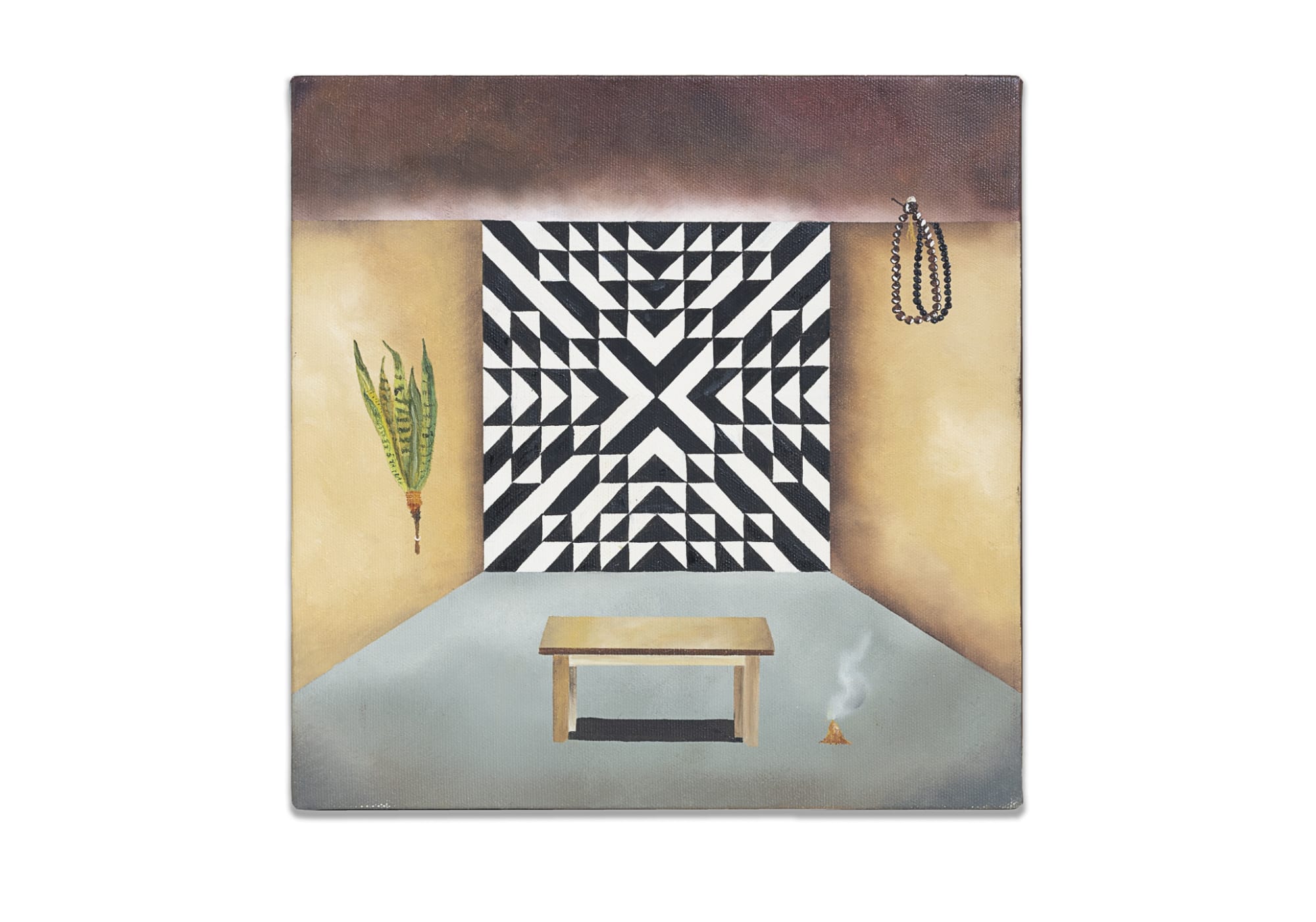 Rebecca Sharp Cellular Reveal, 2021 Oil on canvas 10 x 10 in 25.4 x 25.4 cm