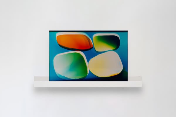 Liz Nielsen Friends, 2024 Analog chromogenic light painting on Fujiclear 20 x 30 in 50.8 x 76.2 cm