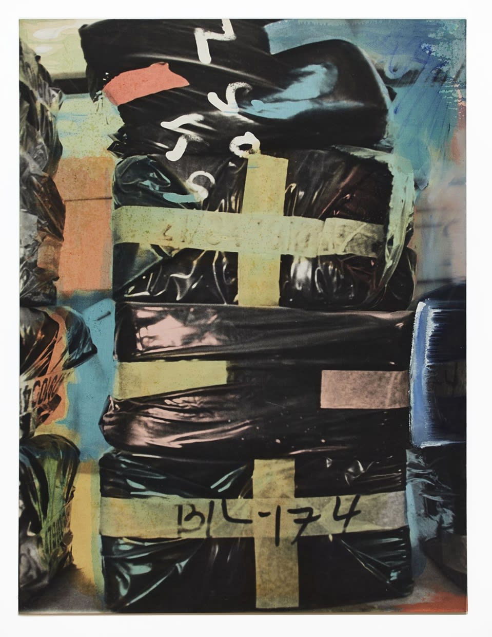 Efniviður, 1980 akríl og framköllun með dagsbirtu á ljósnæman striga Efniviður, 1980 acrylic and prints with natural light on photosensitive canvas 157 x 117,5 cm MAK0024