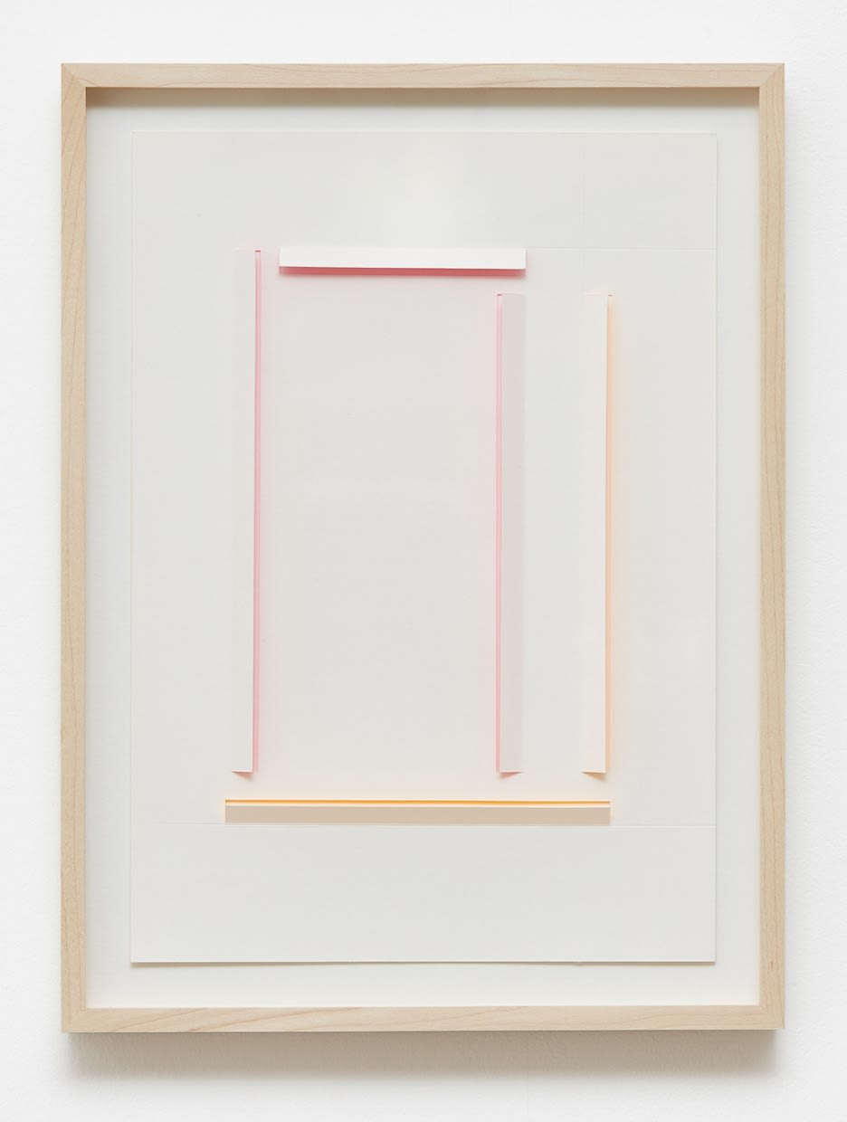 Structure II N°6, 2017 akrýl- og flúormálning á við / acrylic and fluorescent paint on wood 35 x 26 x 3 cm