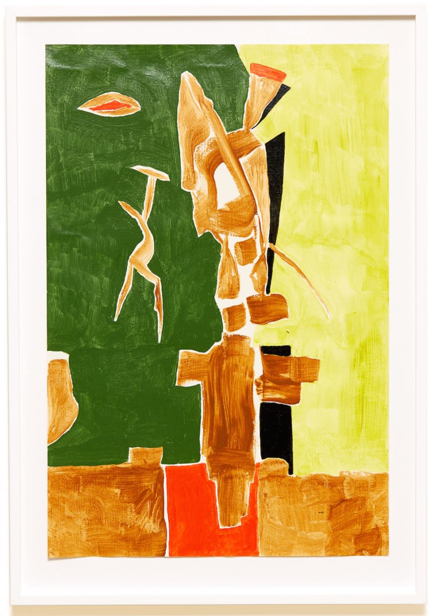 Titill ókunnur, Title unknown, 1998 akríl á pappír / acrylic on paper 76 x 50 cm ETH0024