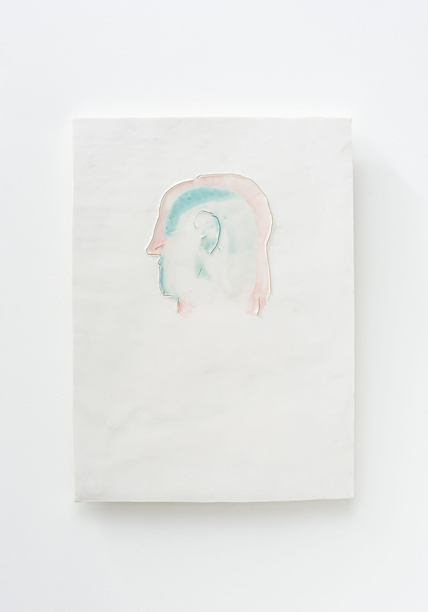 エトルリア文化シリーズ c-I/ Etruscans Series c-I 2022, 信楽透土、釉薬、銀箔/ Ceramic, glaze, silver leaf H0.5 × W39 × D29.7 cm