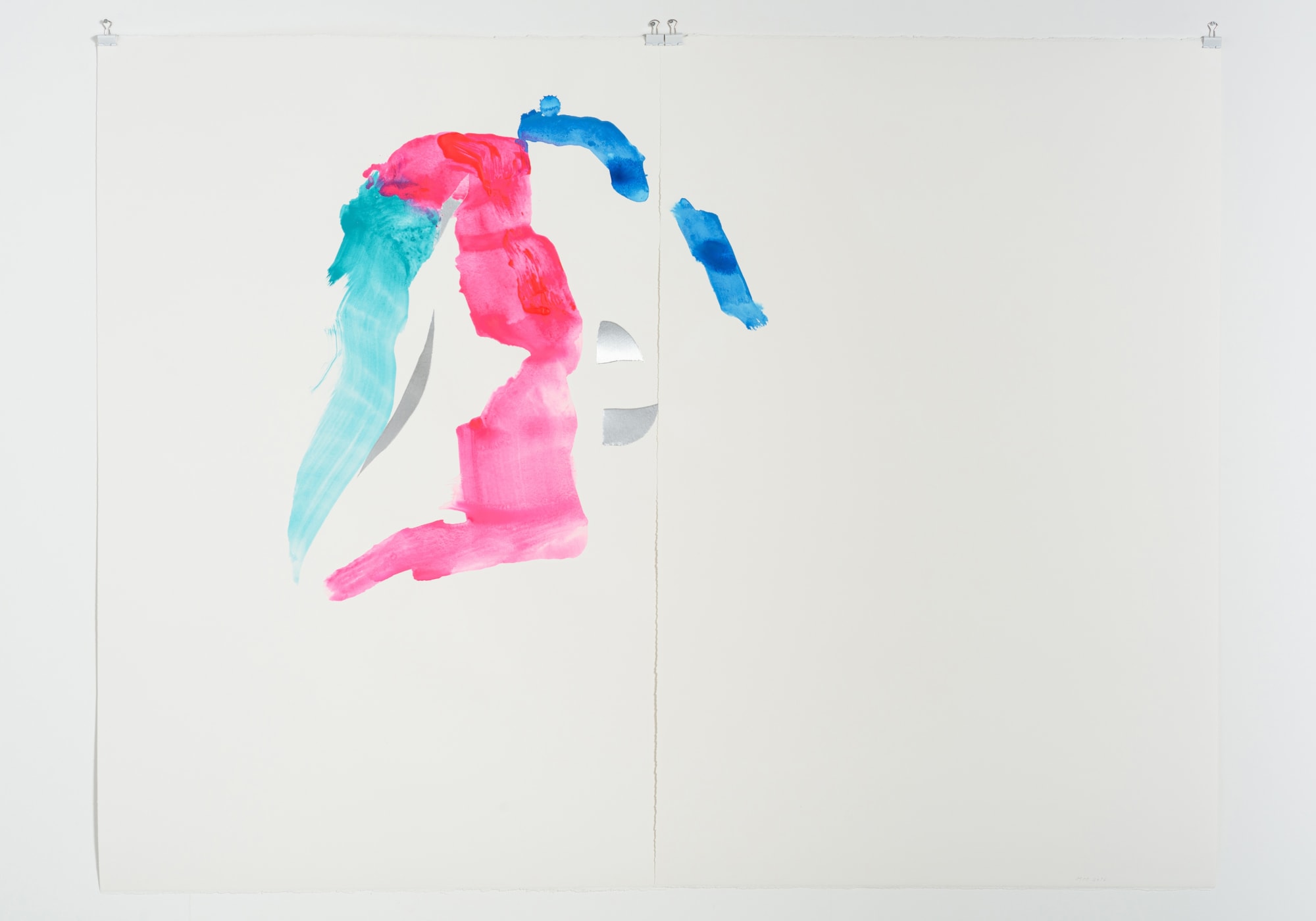 Minerals Series XI, Kosmochlor / 鉱物シリーズ XI、宇宙緑輝石 2016, アクリル、紙(BFK Rives)/ Acrylic on paper(BFK Rives) H120 x W160 cm