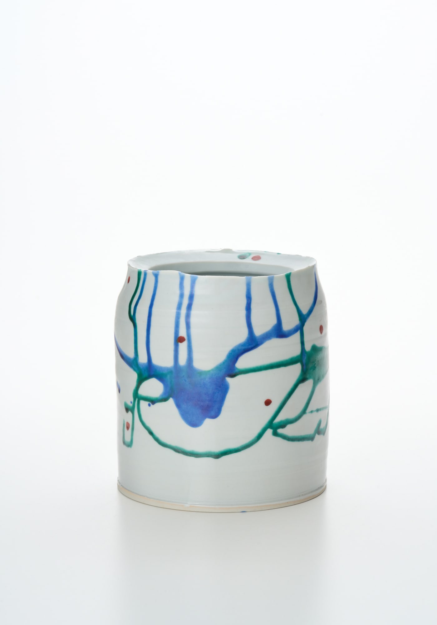 彩磁花器 1991-1992, 陶/ Ceramic H16.8 × W15.9 × D15.9 cm