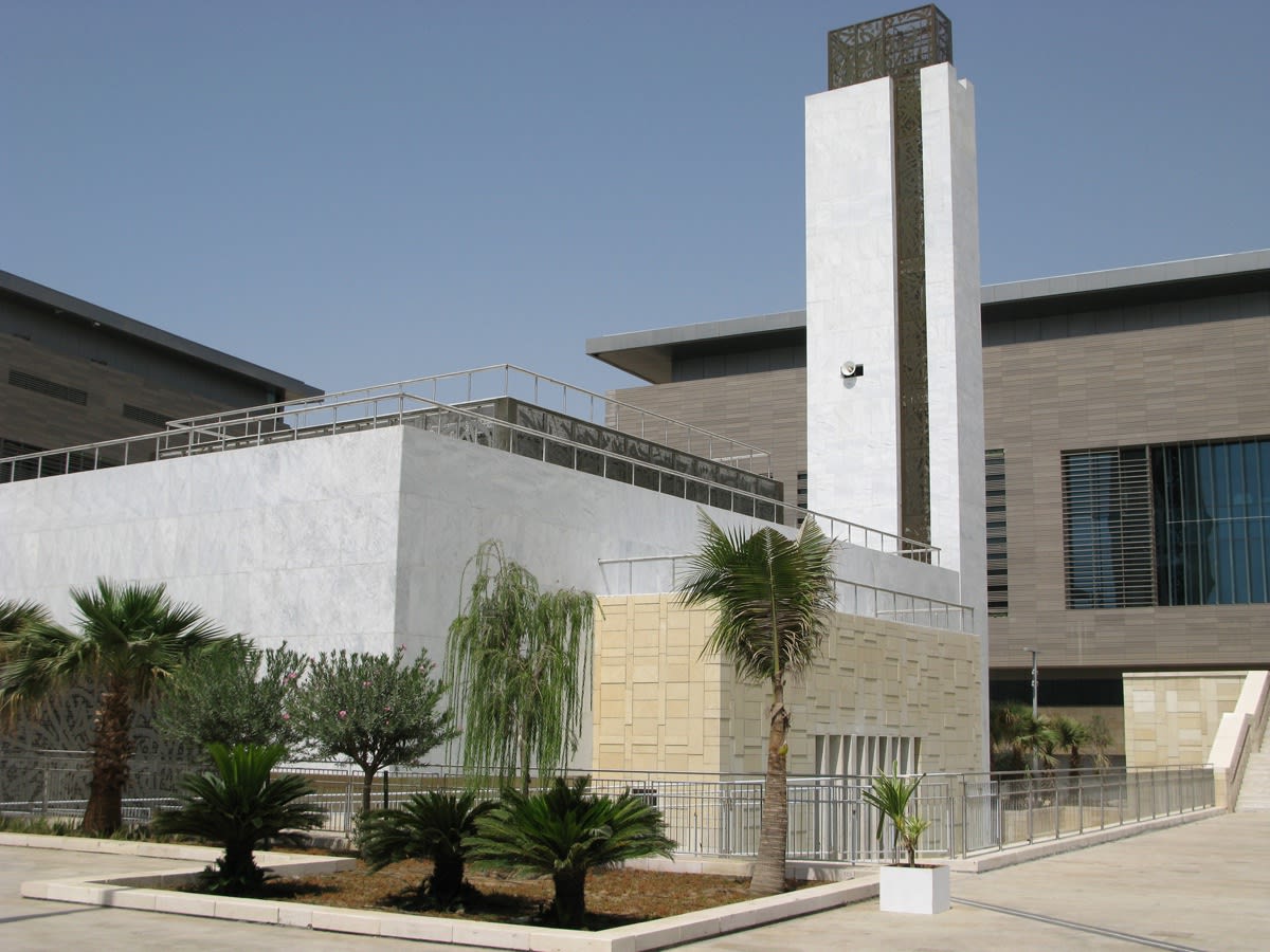 KAUST Mosque Screen The Campus Mosque of the King Abdullah University of Science and Technology is part of the KAUST International Art Program – developed by KAUST & Aramco International – realized by Urban Art Projects – Jeddah, Saudi Arabia – 2010