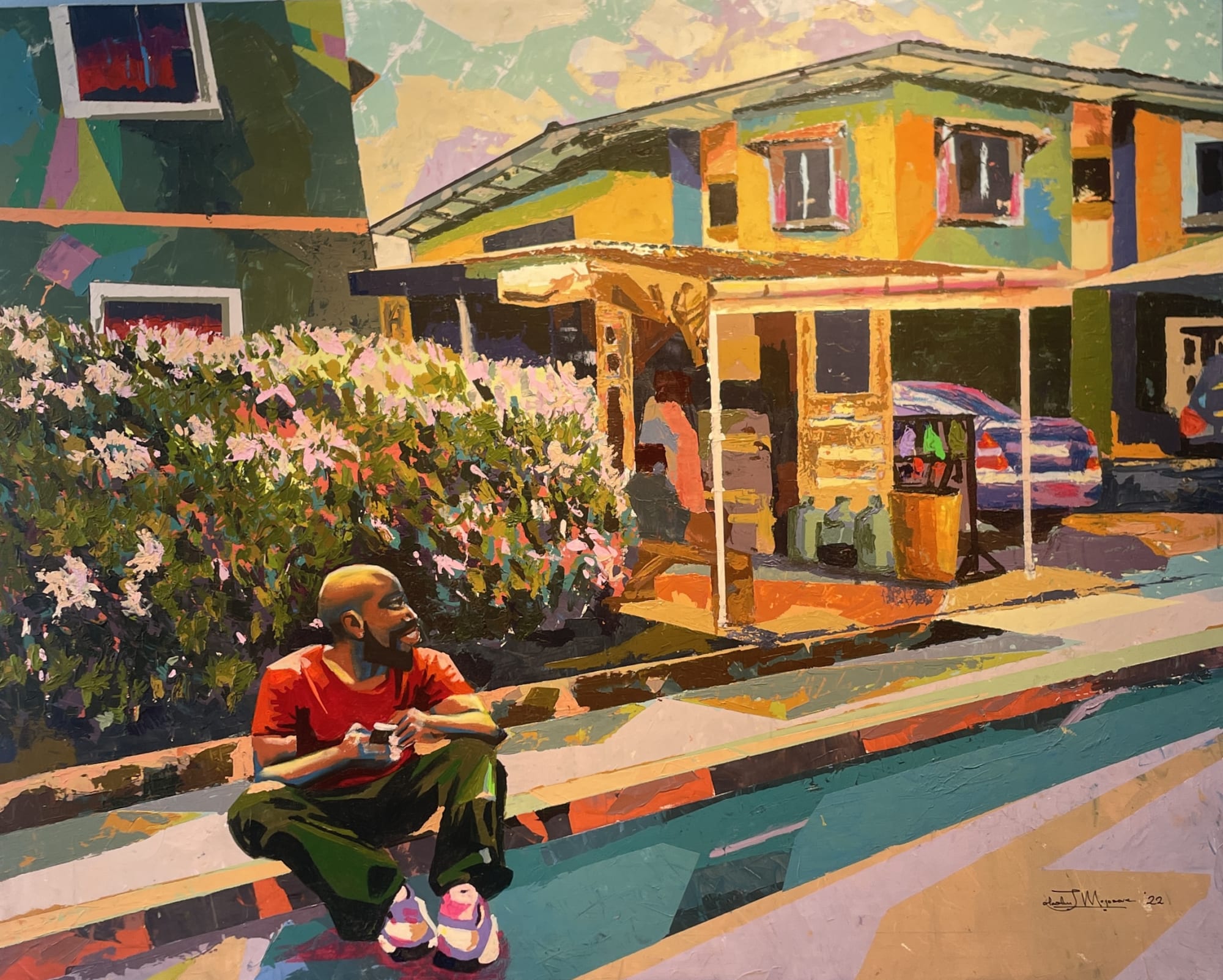 CONVERSATIONS ON THE ROAD 72022Mixed Media on Canvas48 x 60 inches