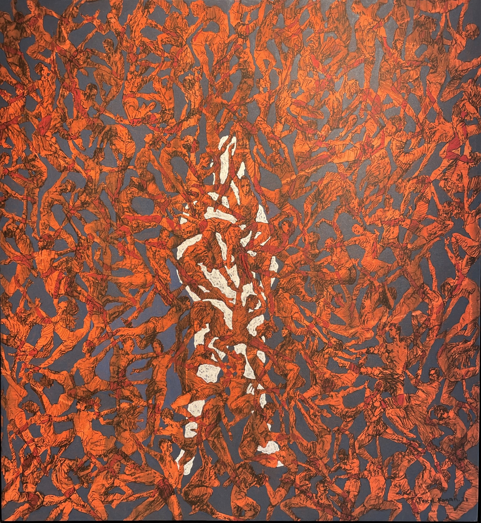 THE LEADER2022120 x 130 cmMixed (Bleach, Acrylic on Jeans)