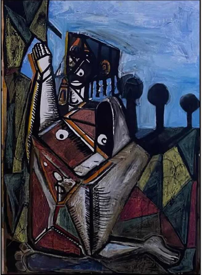 Celui Qui Prie 2022 116.5cm x 80.5cm Technique Mixte