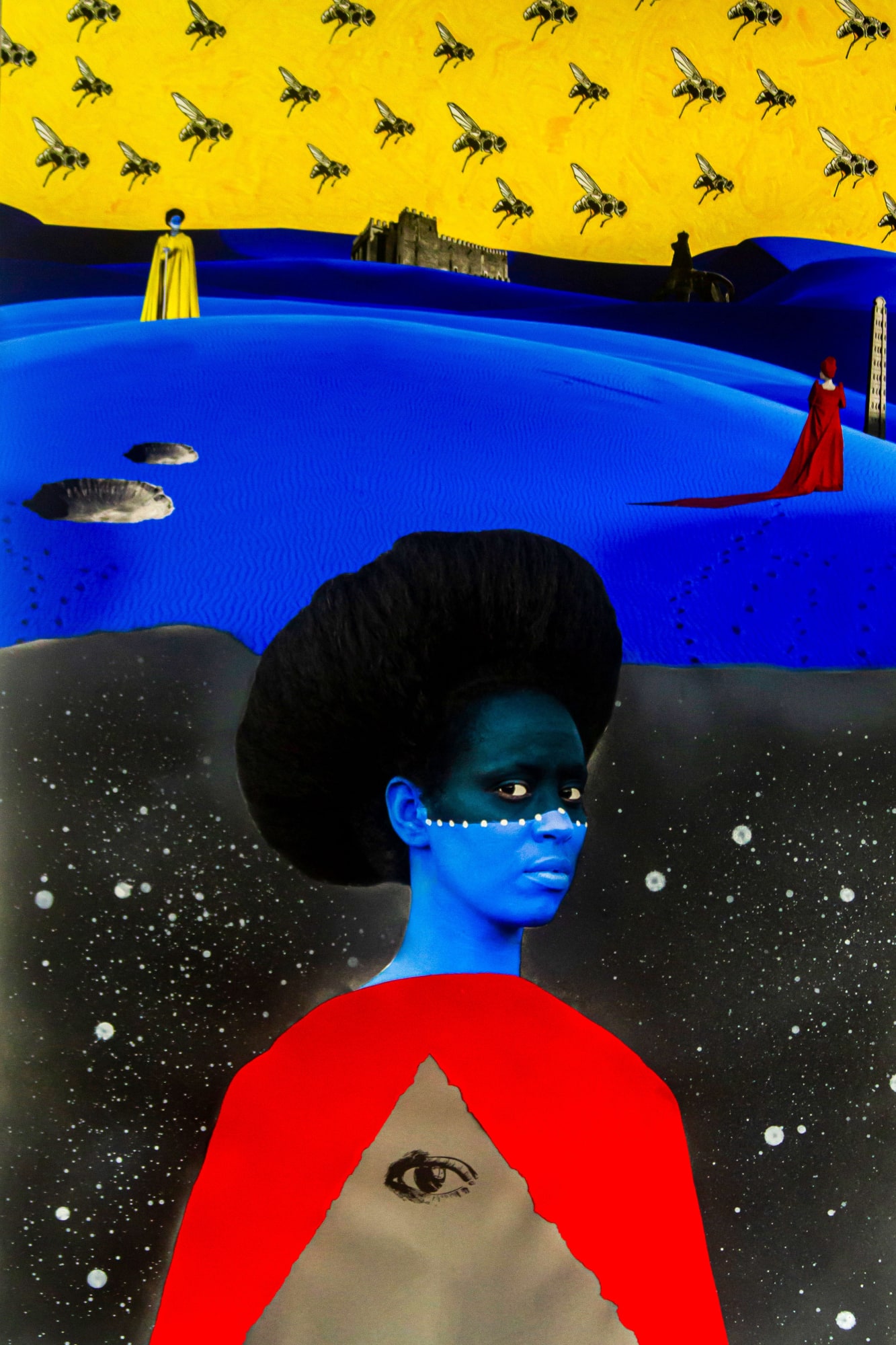 Aïda Muluneh For the Fallen, 2022 Photograph print with hand painting, acrylic, etching printing 60 × 90 cm Edition 1 of 1