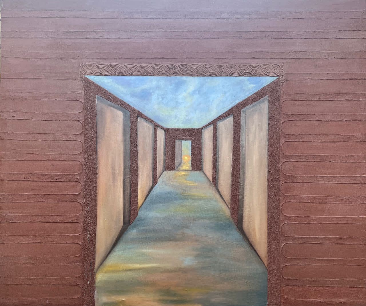 The Passage 2022 152.4cm x 182.88cm Sand and Acrylic on Canvas